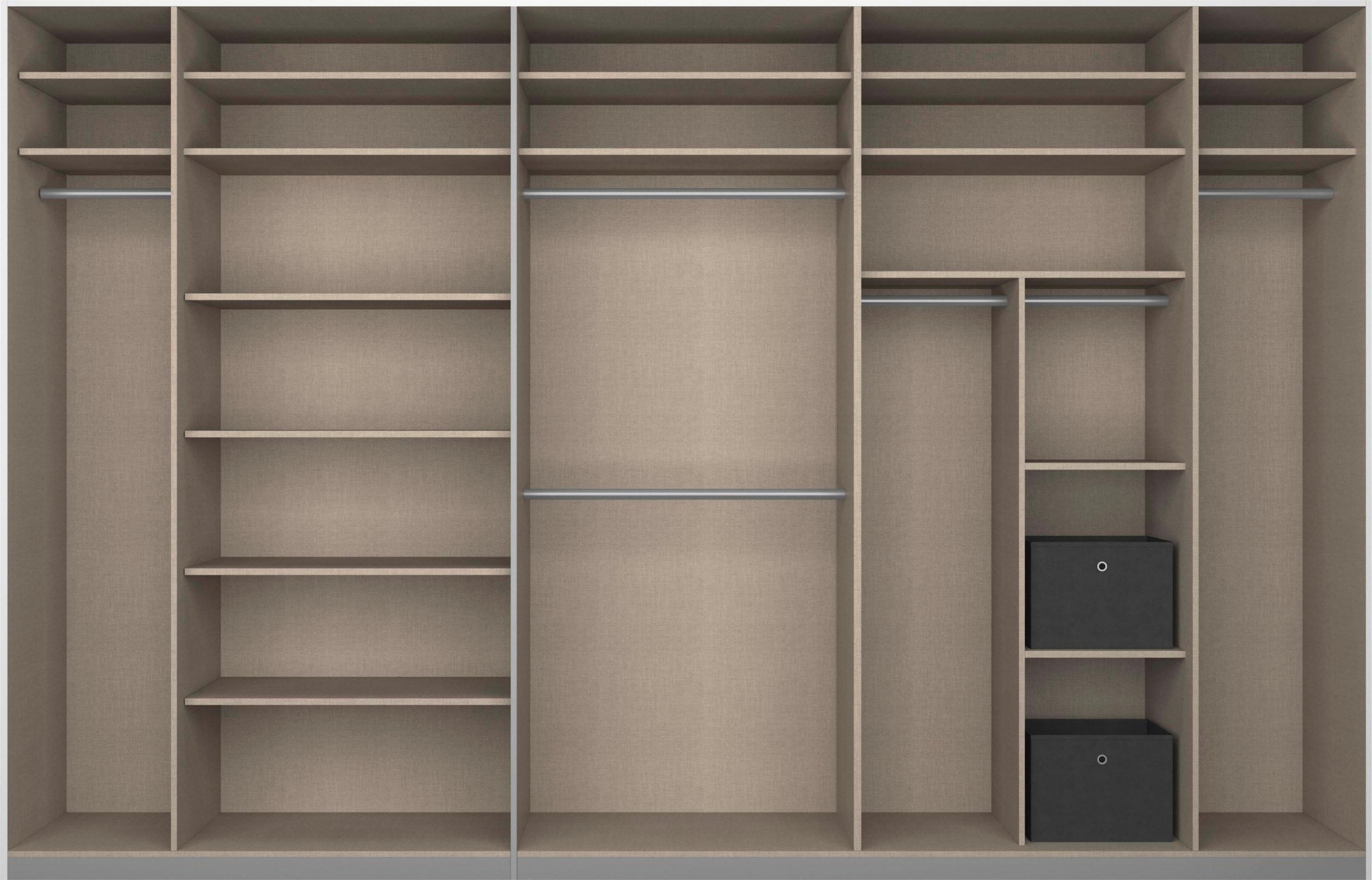 rauch Schwebetürenschrank »Kleiderschrank Schrank Garderobe CORTONA inkl. Inneneinteilung,«, 2 Stoffboxen und zusätzlichen Einlegeböden MADE IN GERMANY