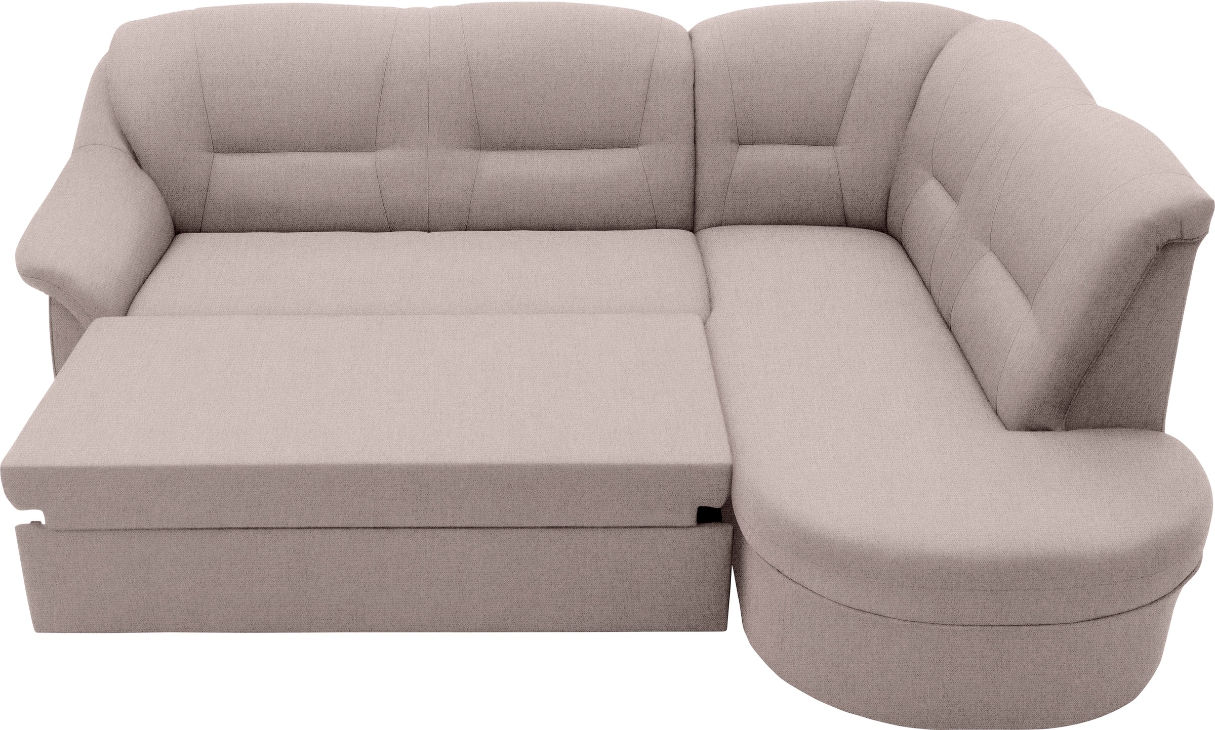 DOMO collection Ecksofa »Faenza für kleine Räume, Stellmaße 232,176cm, komfortabel, L-Form«, mit Ottomane, zeitlos, elegante Armlehnen, wahlweise mit Bettfunktion