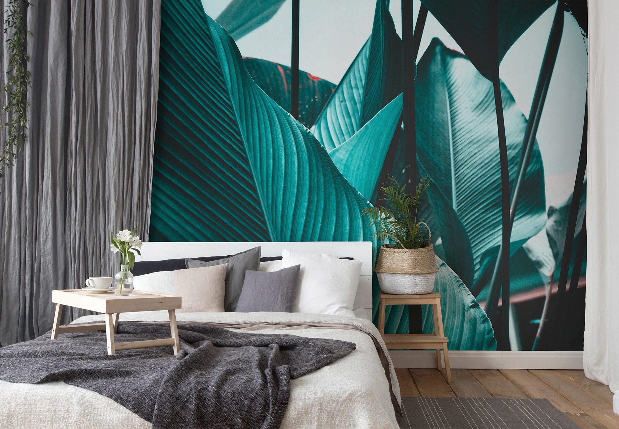 living walls Fototapete »Designwalls Leaf Stalks 2«, Vlies, Wand, Schräge, Decke