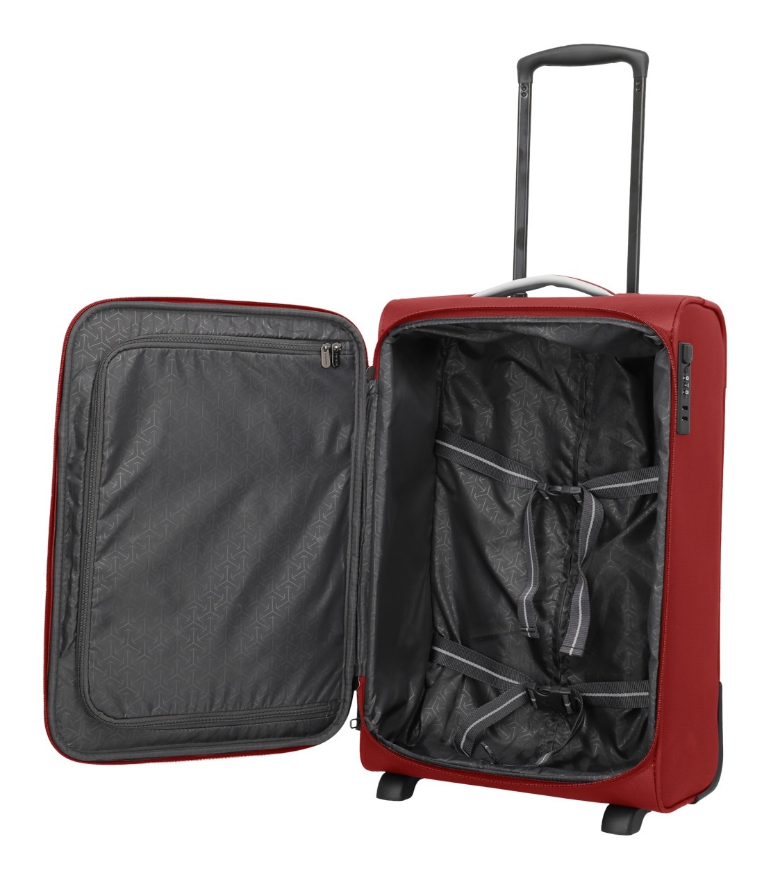 travelite Handgepäck-Trolley »JETPACK Slim 2 Cabin, konzipiert für Air France, KLM & ITA«, 4 Rollen, Weichgepäck-Koffer Handgepäck für die meisten gängigen Airlines