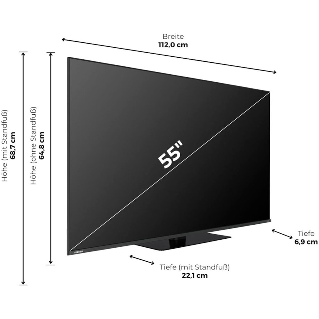 Toshiba LED-Fernseher »50QA7D63DG«, 126 cm/50 Zoll, 4K Ultra HD, Smart-TV-Android TV