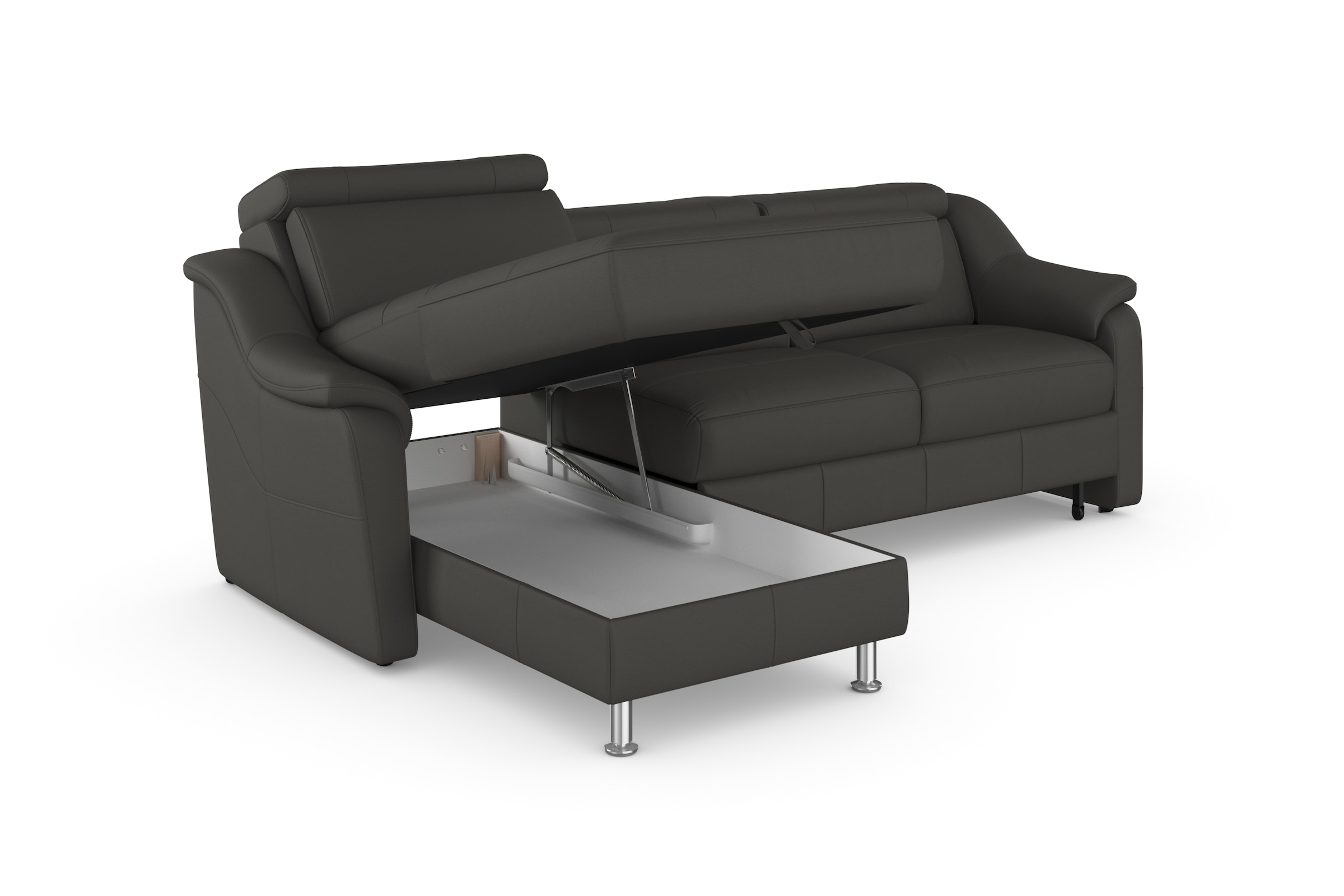 sit&more Ecksofa »Freetown L-Form«, inklusive Kopfteilverstellung und komfortablem Federkern