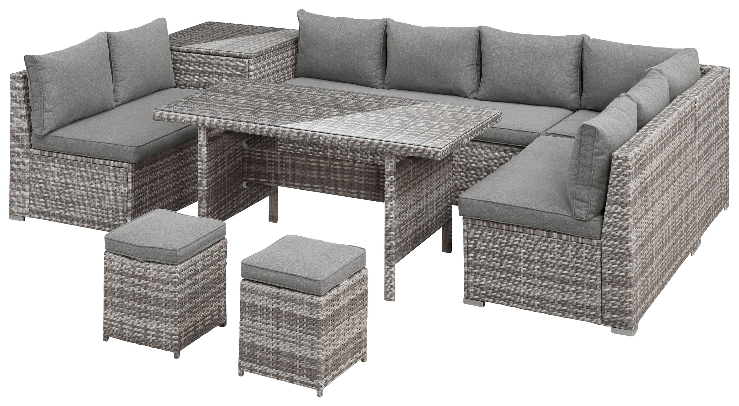 KONIFERA Gartenlounge-Set »Kalamos« Set, 3er-Sofa, 2x 2er Sofa, Ecksofa, 2x günstig online kaufen
