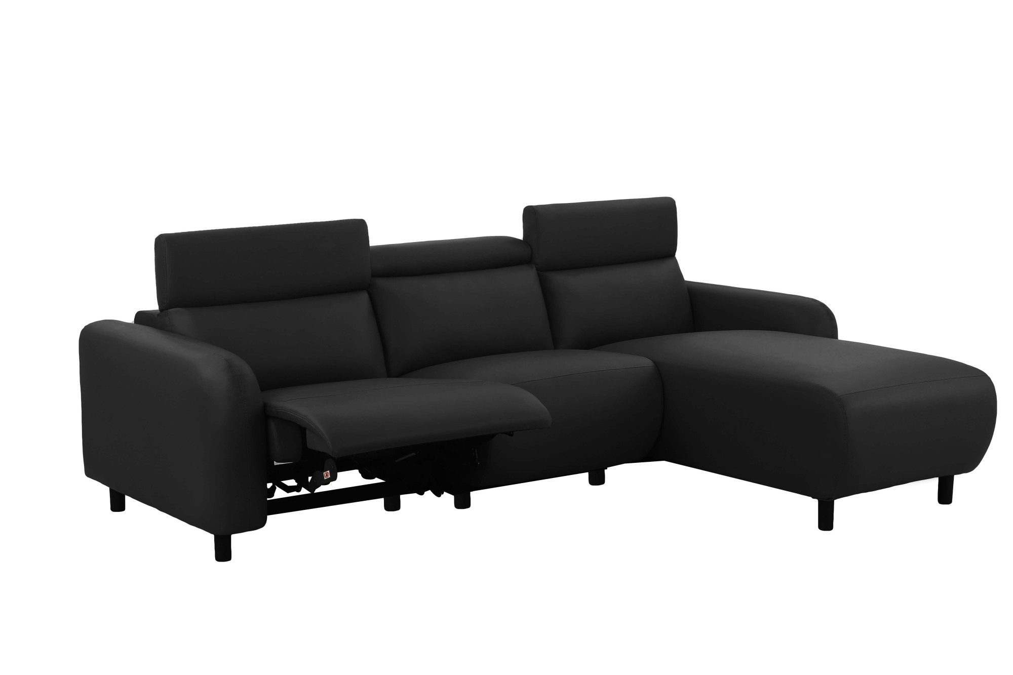Home affaire Ecksofa »SKAANE Kunstleder, L-Form, 274 cm, manuelle u. elektrische Funktion,«, Kopfteilverstellung, Relax-und Liegefunktion, Federkernpolsterung