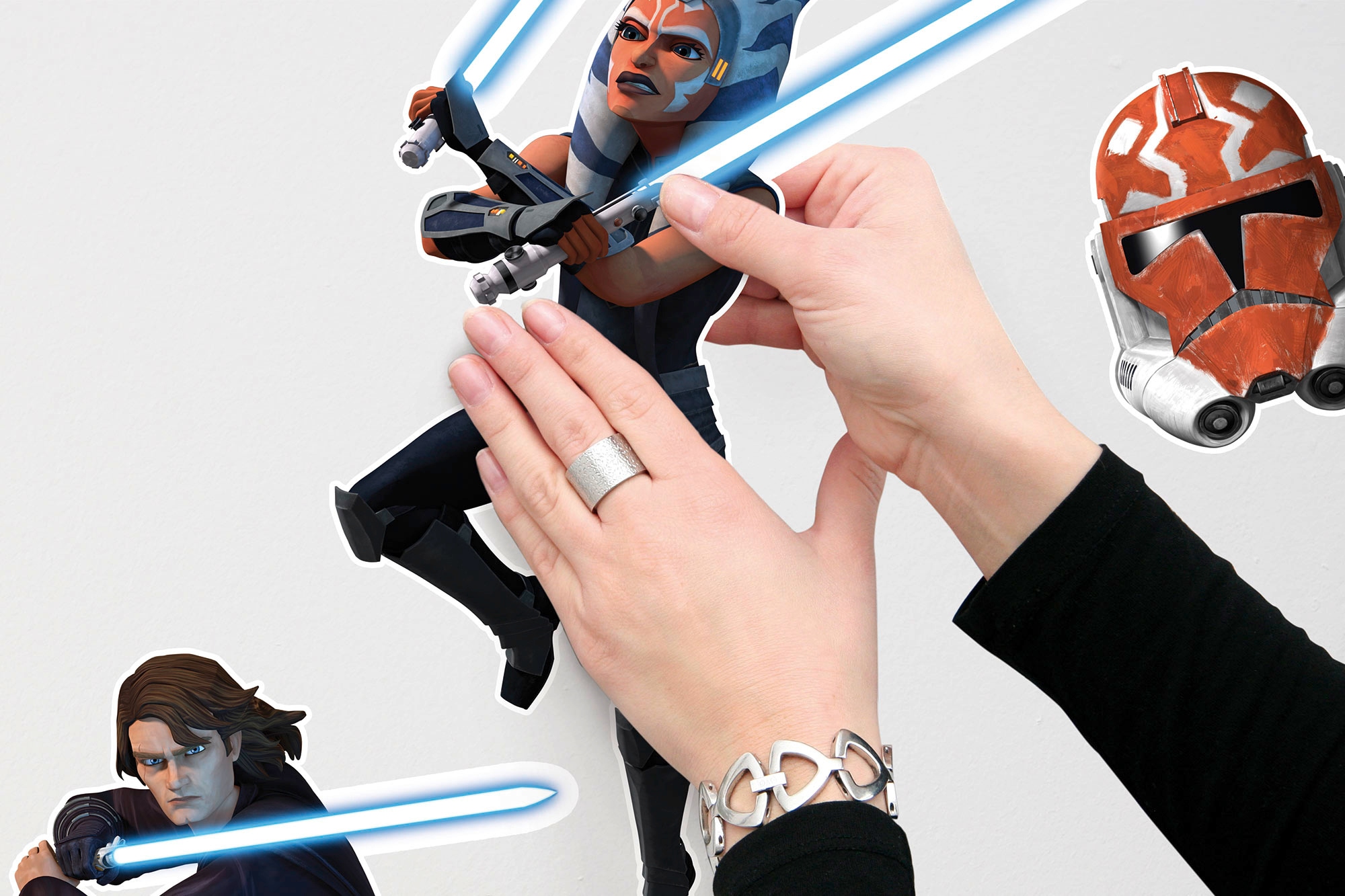 Komar Wandtattoo »Clone Wars Showdown - Größe 100 x 70 cm«, (6 St.), selbstklebend, Wandsticker, Kinderzimmer