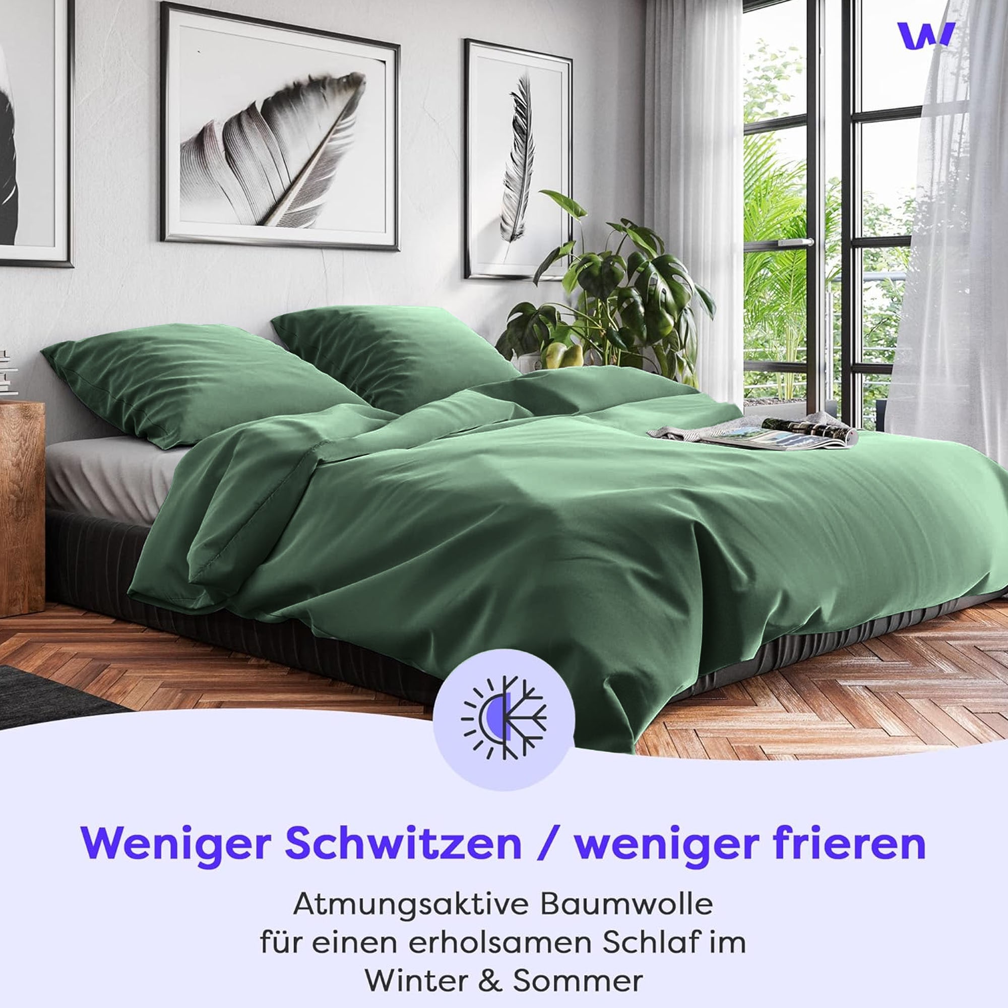Wolkenfeld Kissenbezug »Renforcé Kissenbezug Baumwolle - Natürlich weiches Schlafgefühl« Größe 80x80, 40x80 und 70x90 cm; versteckter Reißverschluss
