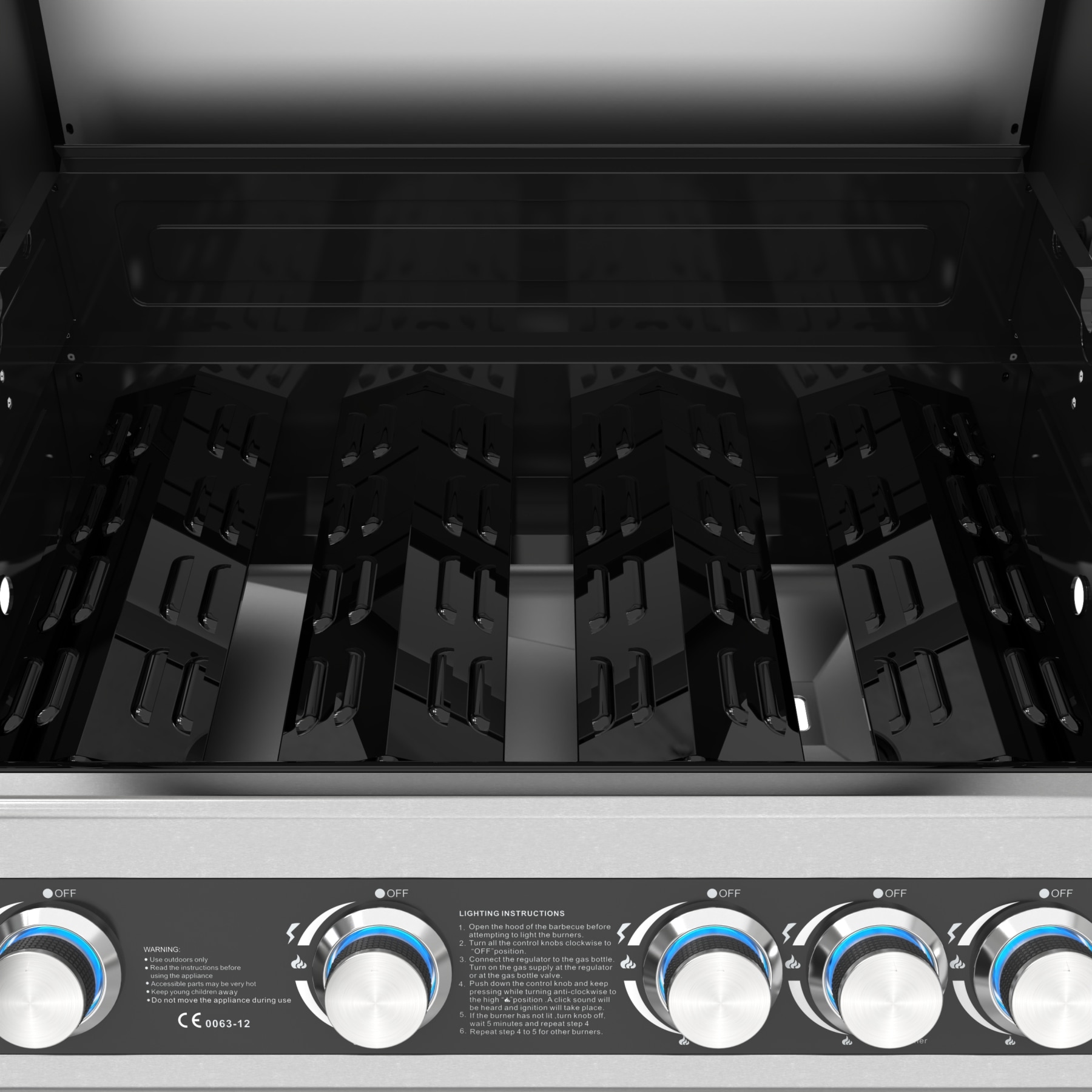 El Fuego Gasgrill »Columbia«, mit Glassichtfenster im Deckel