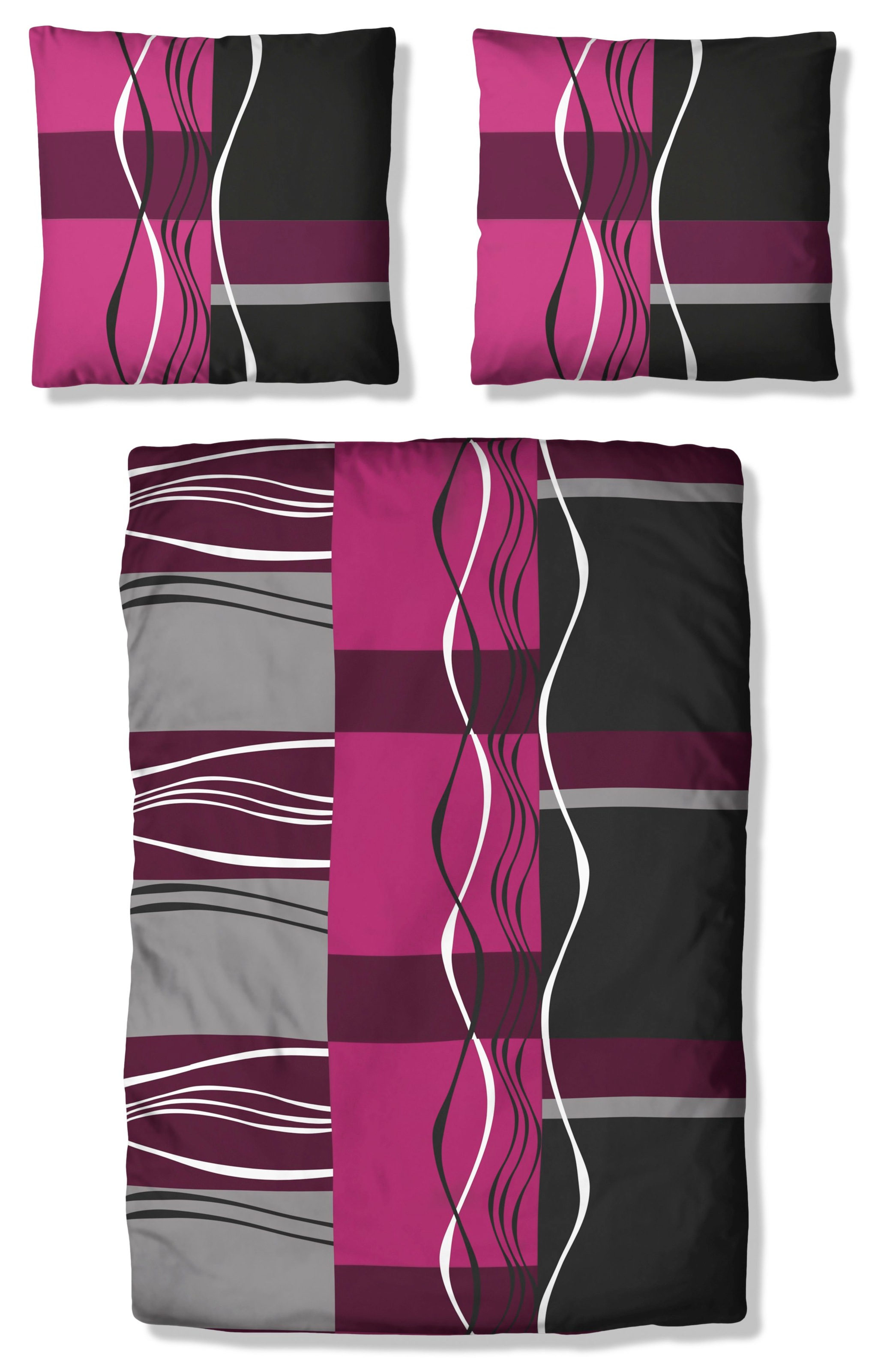 my home Bettwäsche »Kelian« 2 Stk. tlg. in verschiedenen Qualitäten, gemust günstig online kaufen