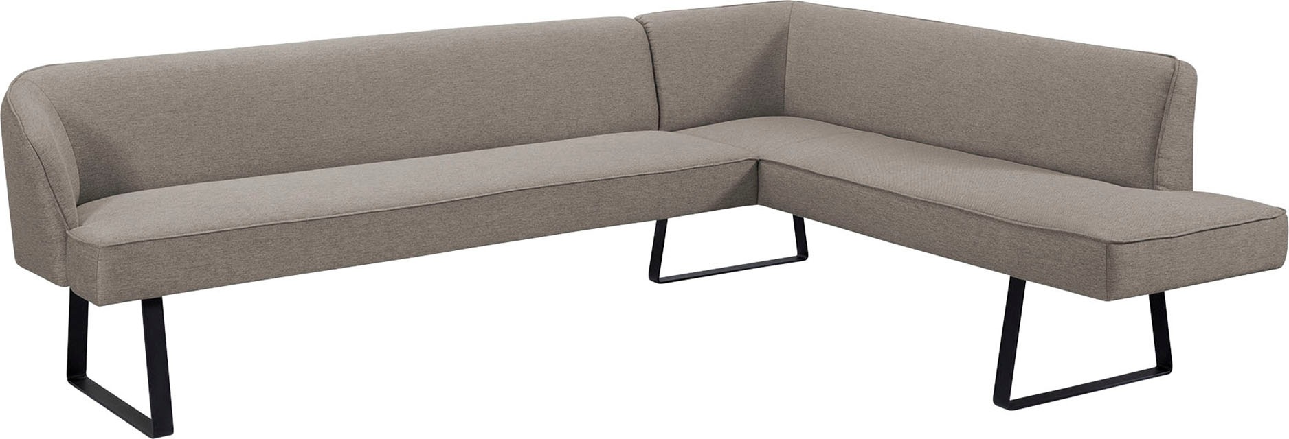 exxpo - sofa fashion Eckbank "Americano", mit Keder und Metallfüßen, Bezug günstig online kaufen