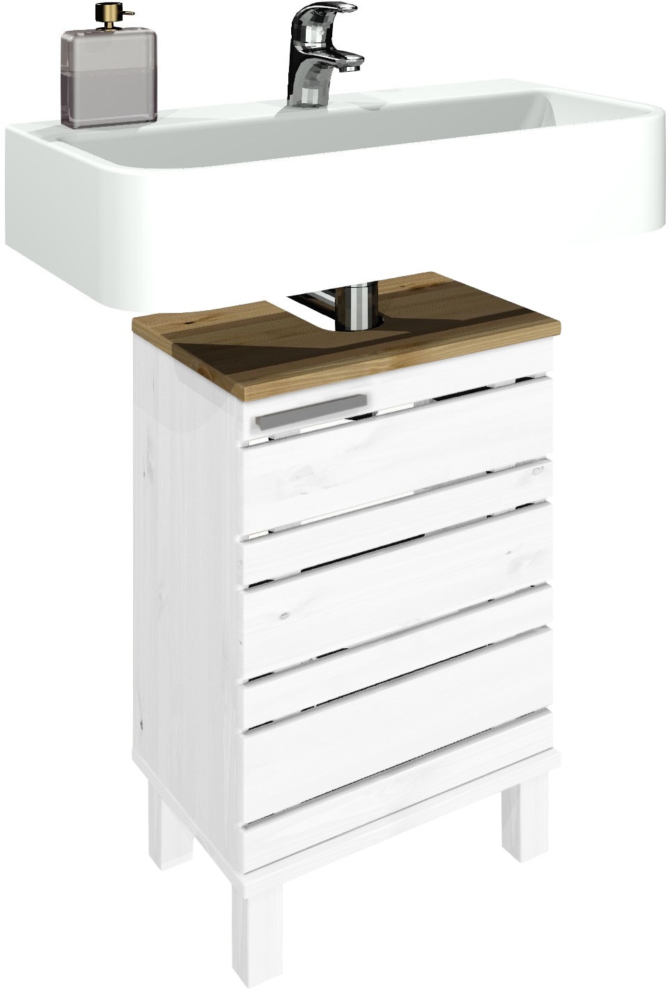 Home affaire Waschbeckenunterschrank »JOSIE«, Breite 40 cm, aus Massivholz, Metallgriff, 1 Tür