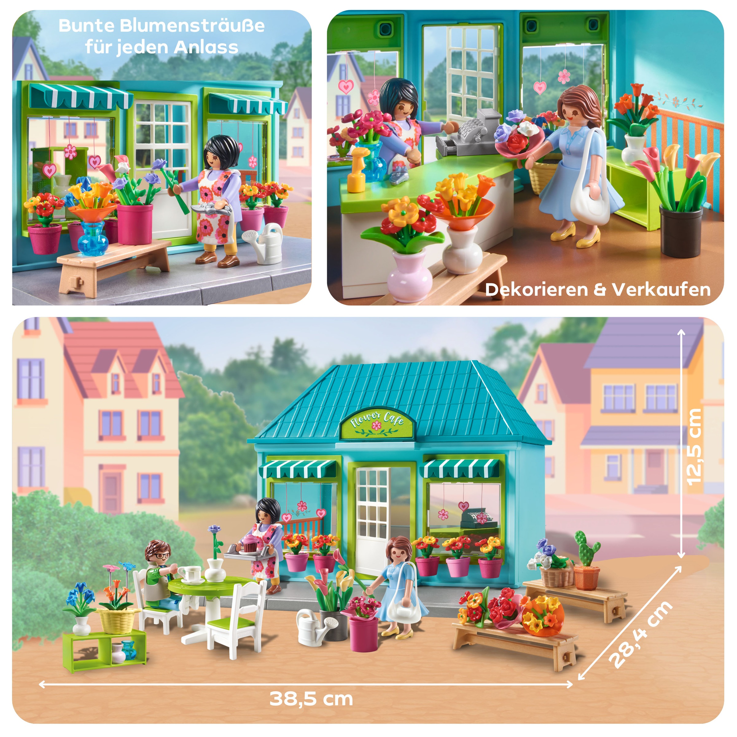 Playmobil® Konstruktions-Spielset »Blumenladen (71807), Playmobil My Life«, (220 St.), Made in Germany