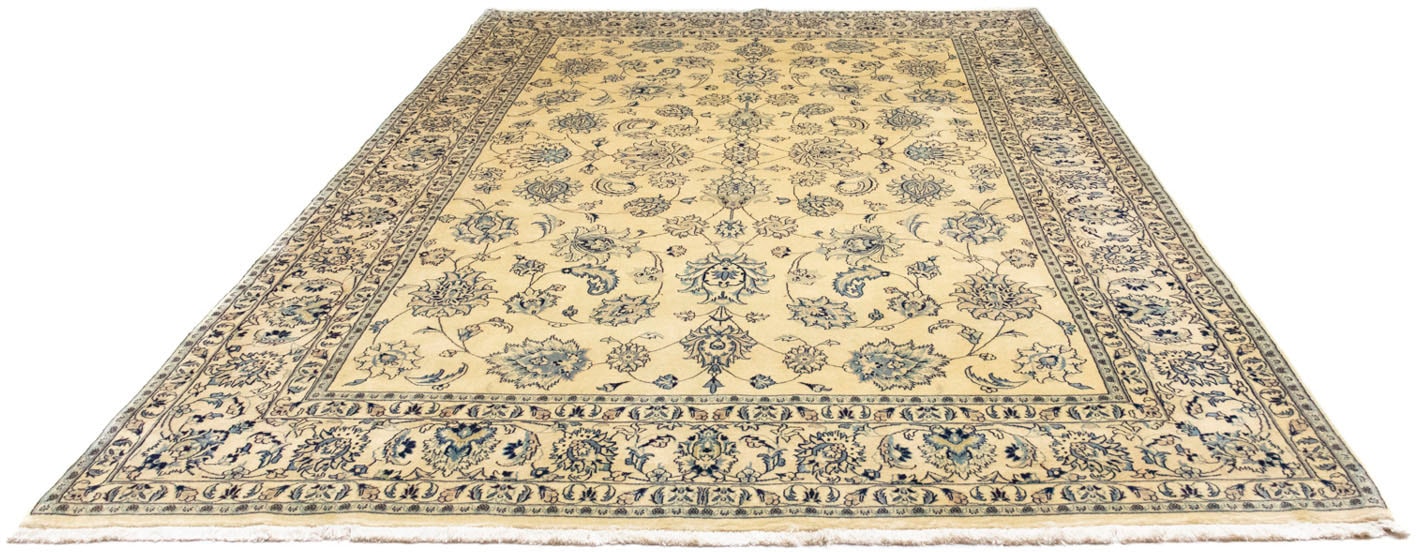 morgenland Wollteppich »Maschad Durchgemustert Beige chiaro 369 x 242 cm«, günstig online kaufen