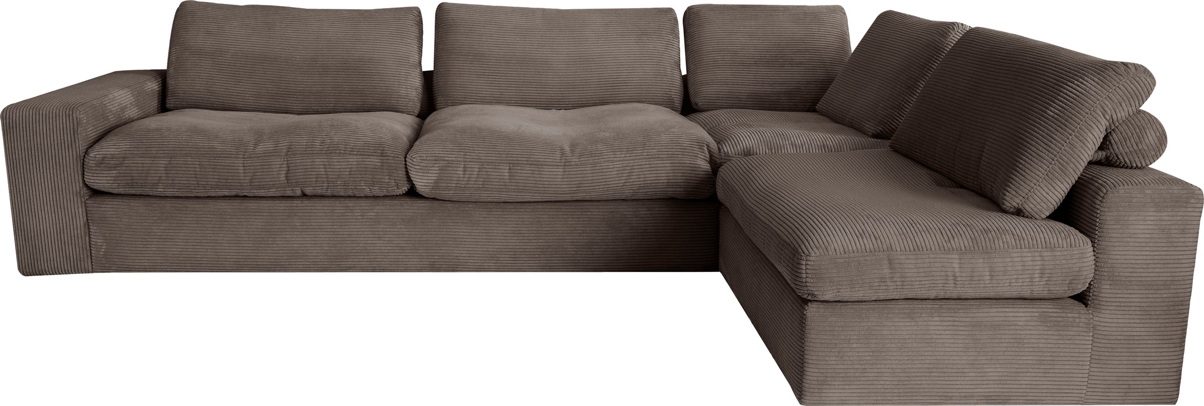 alina Ecksofa »Sandy« mit losen Sitz und Rückenkissen, in modernem Cordstof günstig online kaufen