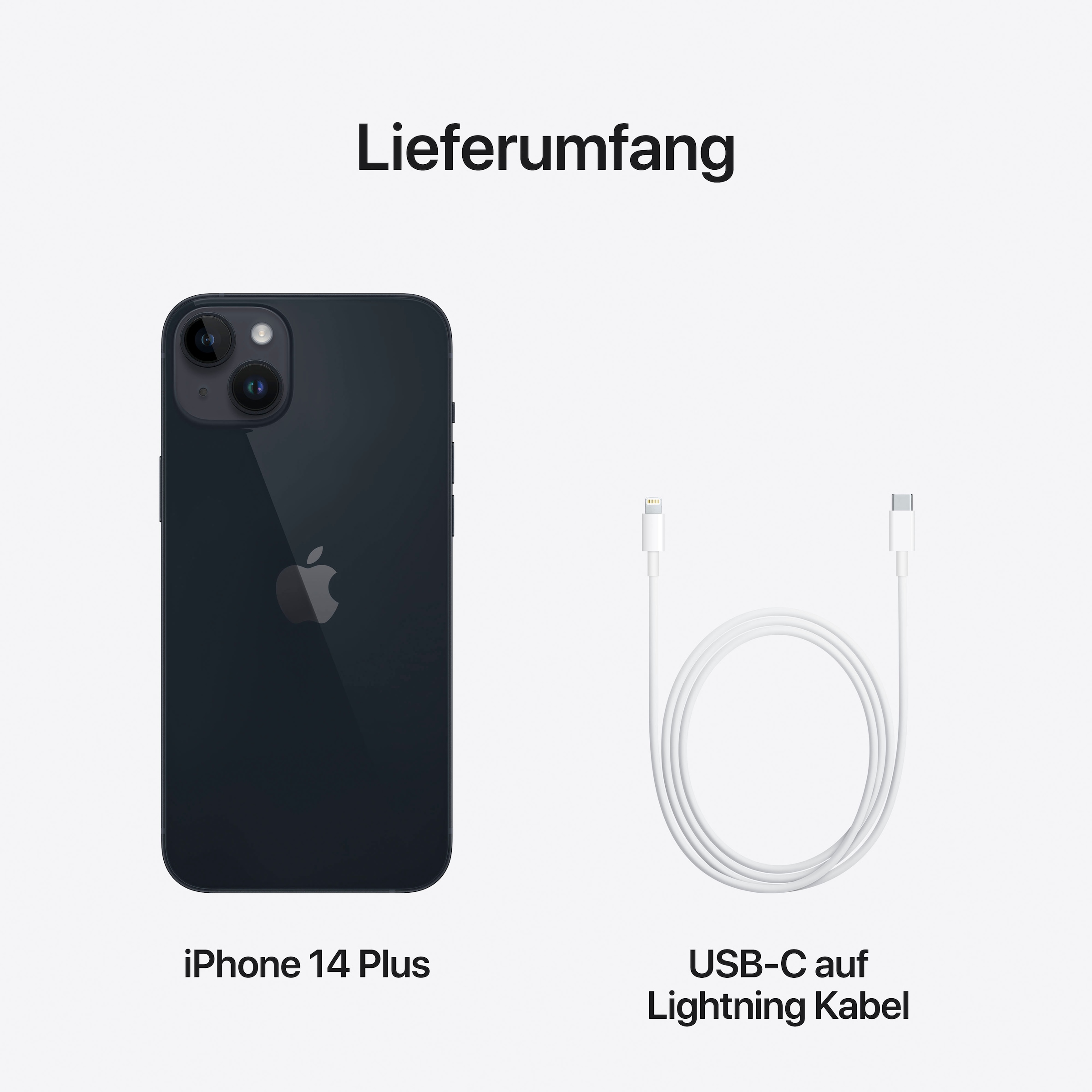 Apple Smartphone »iPhone 14 Plus 512GB«, midnight, 17 cm/6,7 Zoll, 512 GB Speicherplatz, 12 MP Kamera