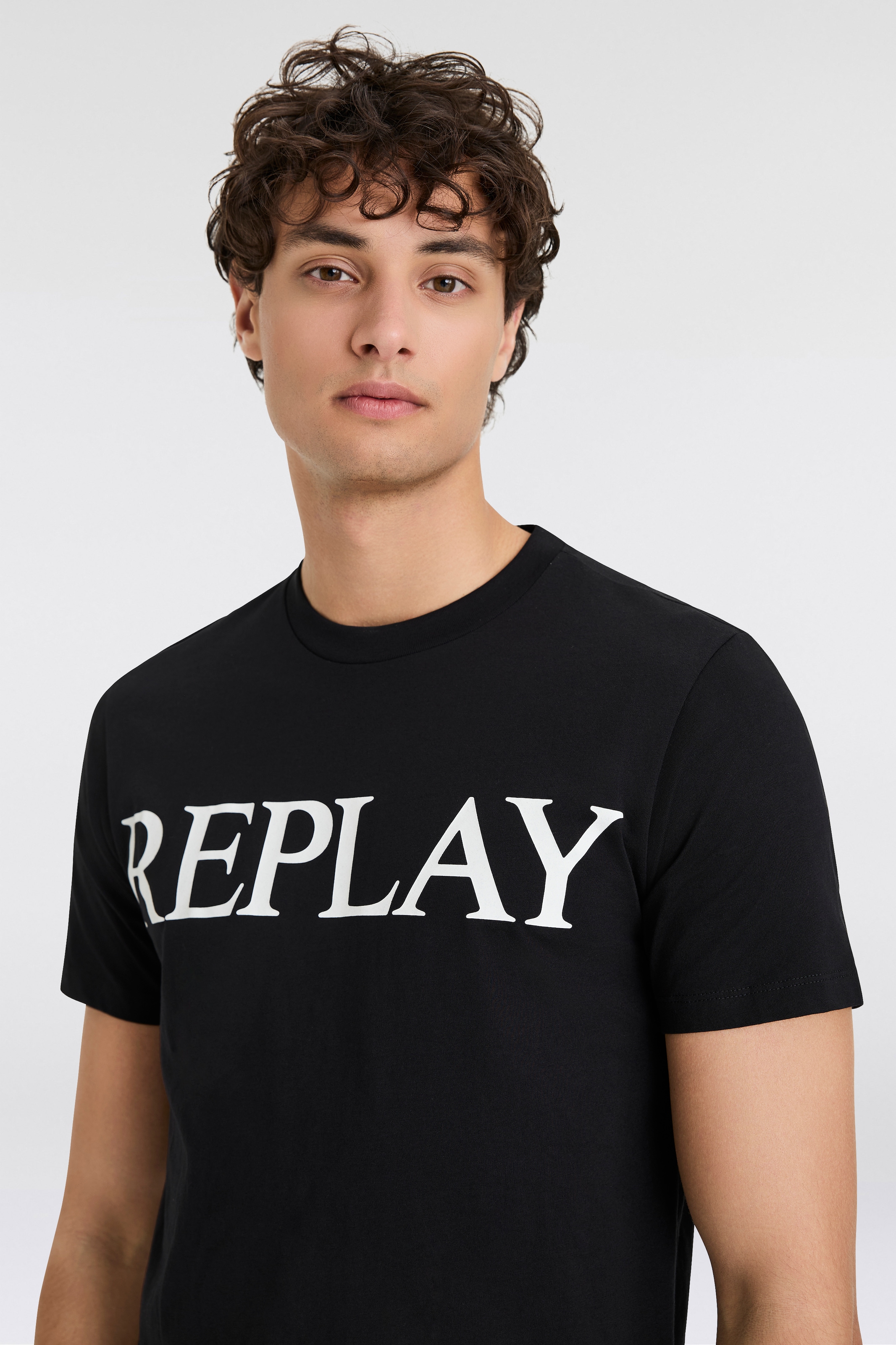 Replay T-Shirt, mit Logo-Frontprint