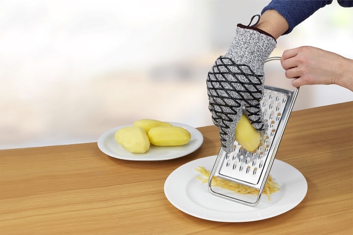 Maximex Grillhandschuhe »2in1« Schnittschutzhandschuhe für Herren, hitzebeständige Küchenhandschuhe