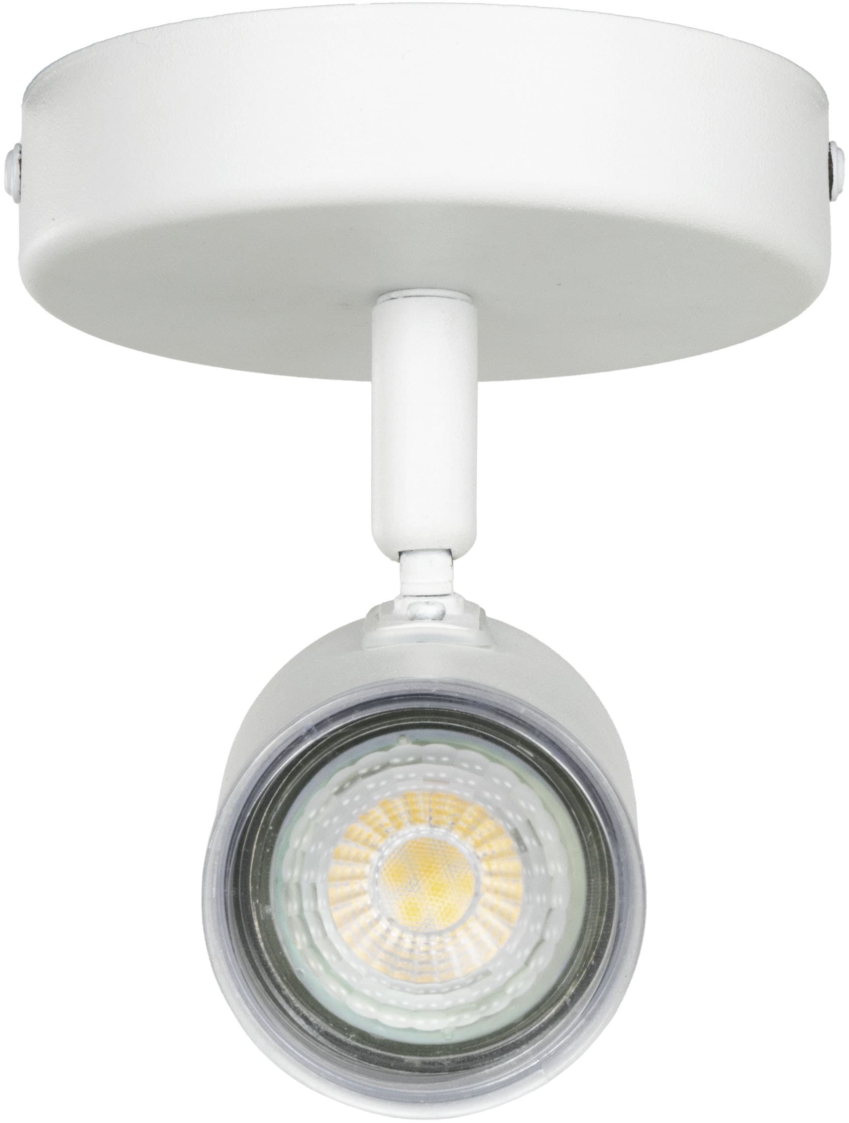 EGLO Deckenspot »CONSUMA 1 Spotlampe - Stahl - GU10 - 1X5W - IP44« GU10 1 Stk. Wandleuchte, Wandspot, schwenkbar, Strahler, L11 x H11,5 x AL13 cm