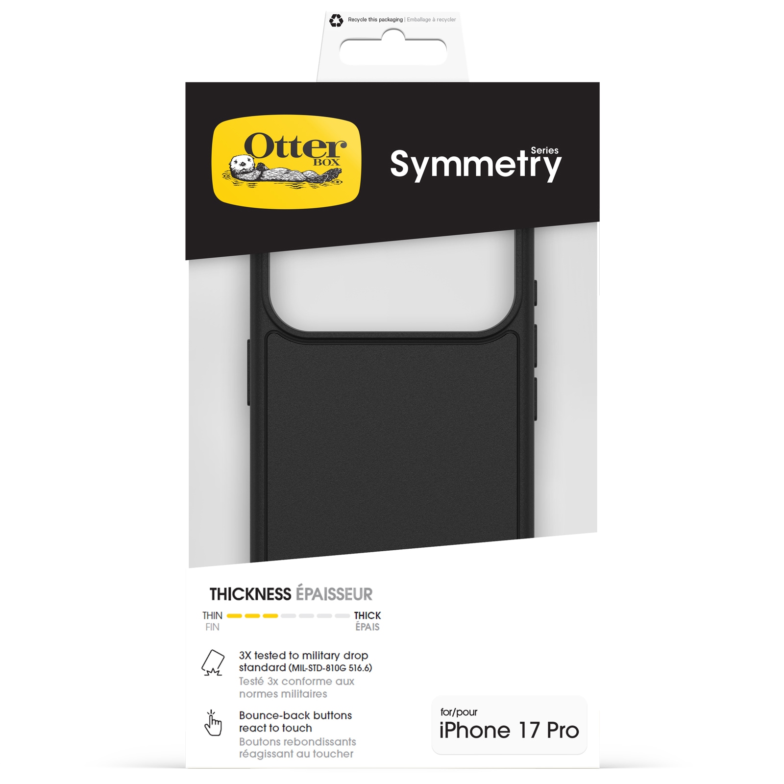 Otterbox Handyhülle »Symmetry Series für Apple iPhone 17 Pro« Apple iPhone 17 Pro Backcover, Schutzhülle, Handyschutzhülle, Case, Schutzcase, stoßfest
