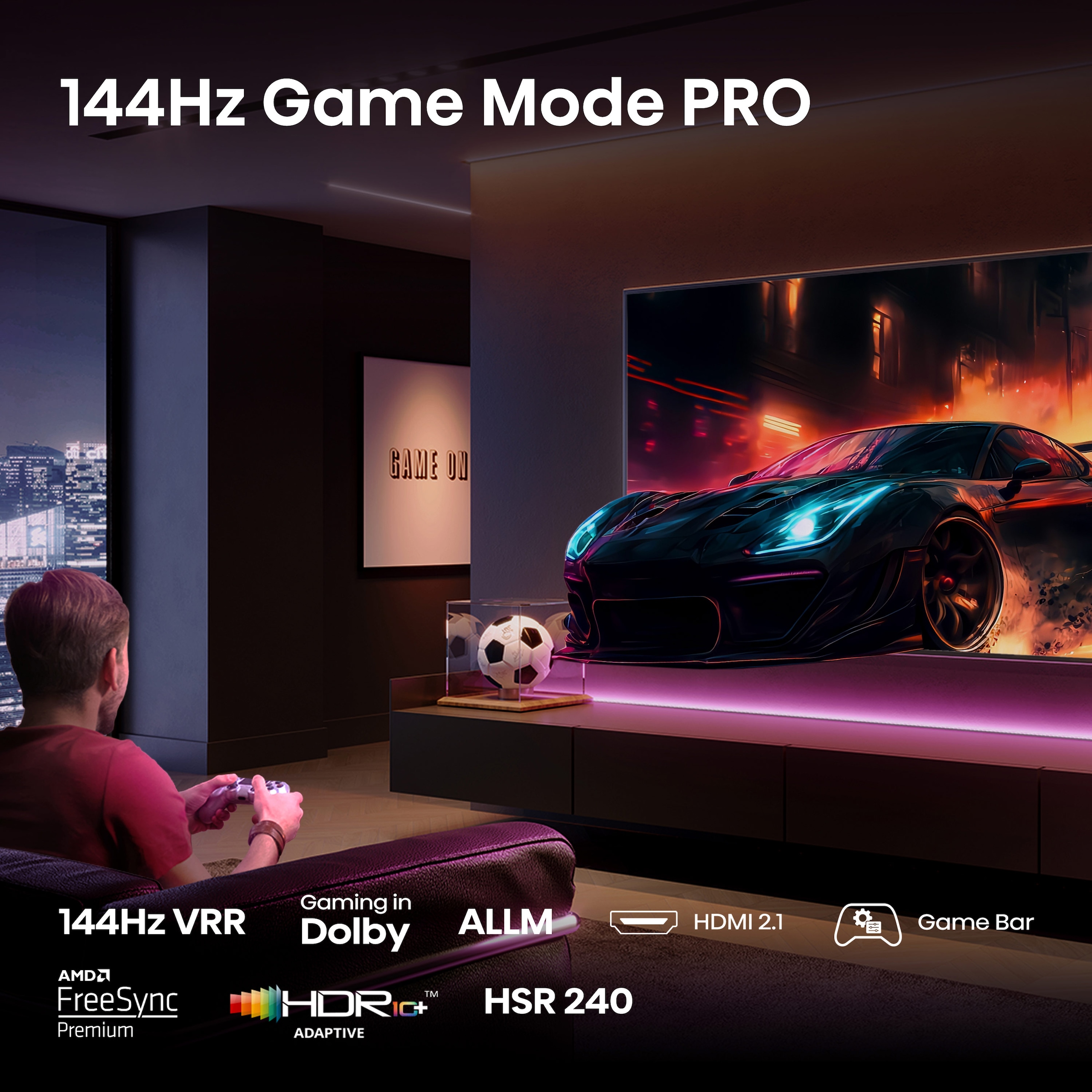 Hisense QLED-Fernseher »65E77Q PRO«, 4K Ultra HD, Smart-TV, 4K UHD QLED