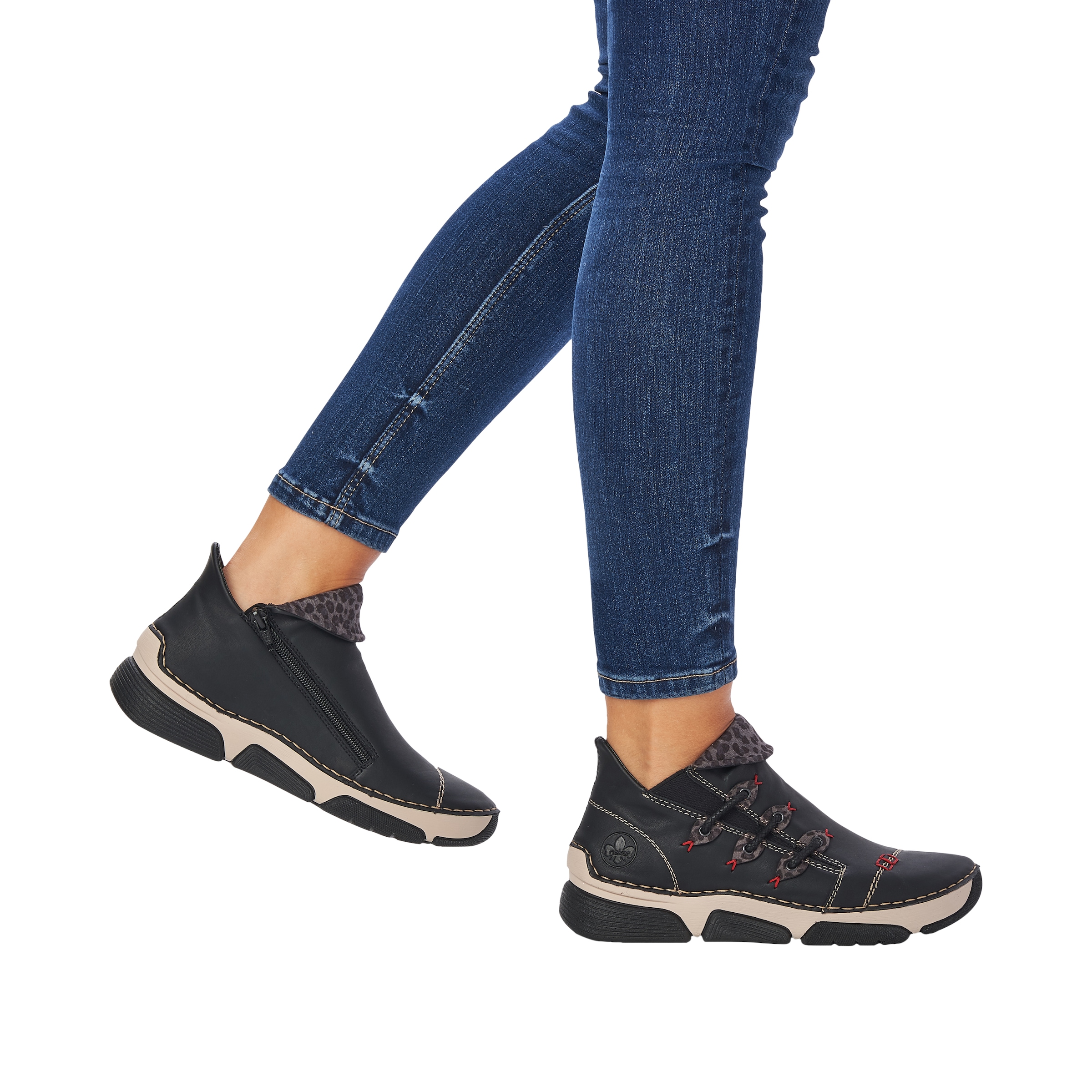 Rieker Sneakerboots  Schlupfboots, Stiefelette, High Top Sneaker mit Innenreißverschluss