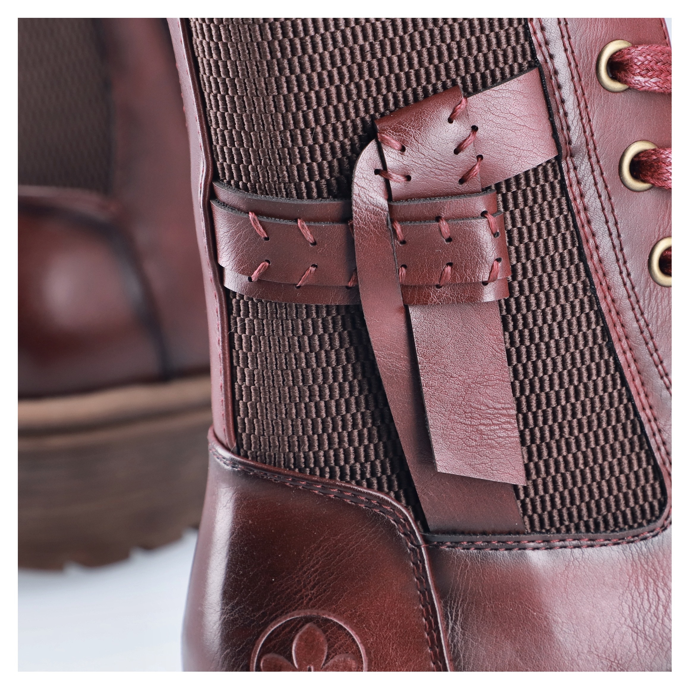 Rieker Schnürboots  Schnürstiefelette, Herbstboots, Profilsohle, Blockabsatz, mit Stretch