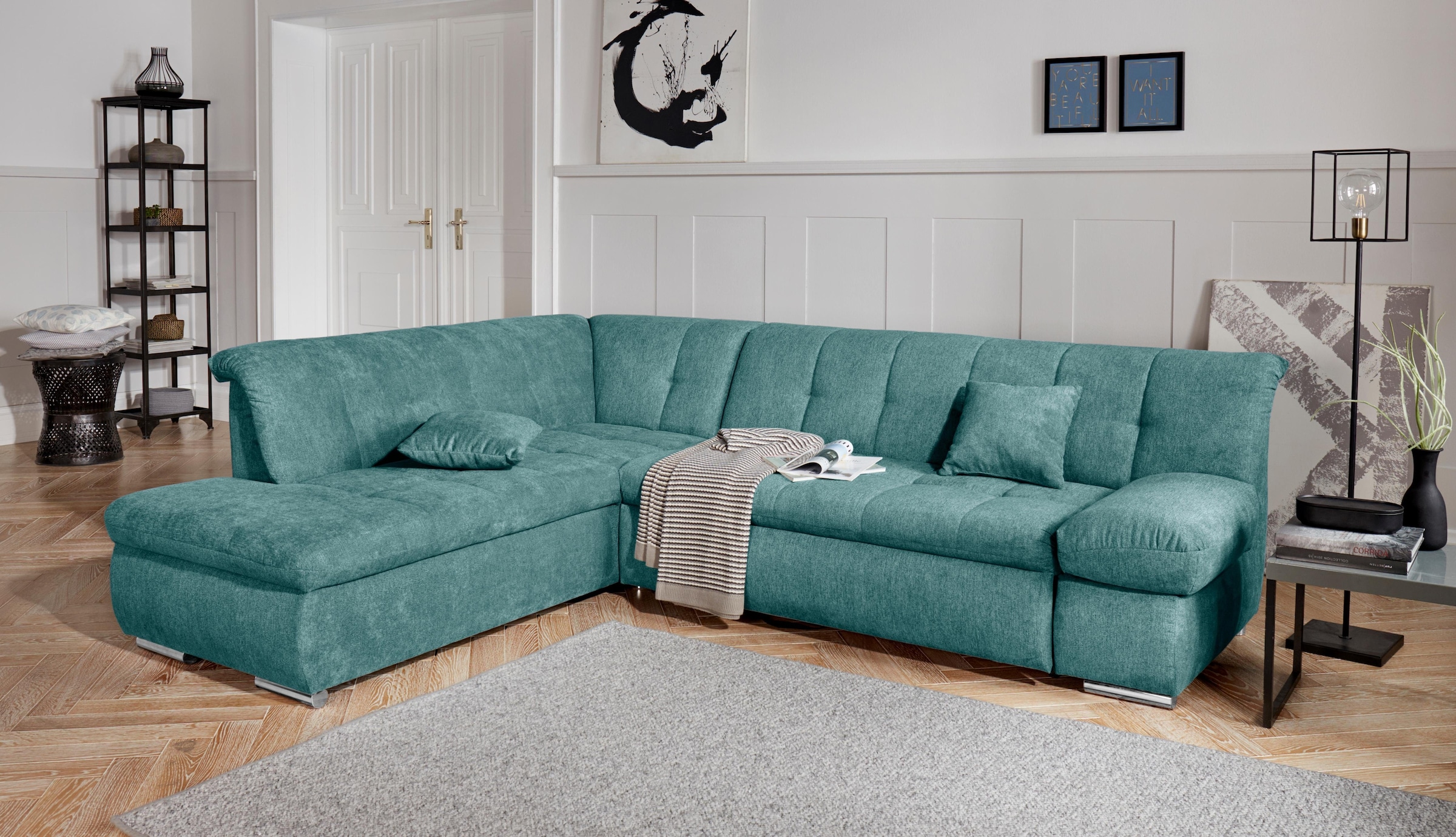 DOMO collection Ecksofa »Mona L-Form bequem und komfortabel, Breite 271cm, günstig online kaufen