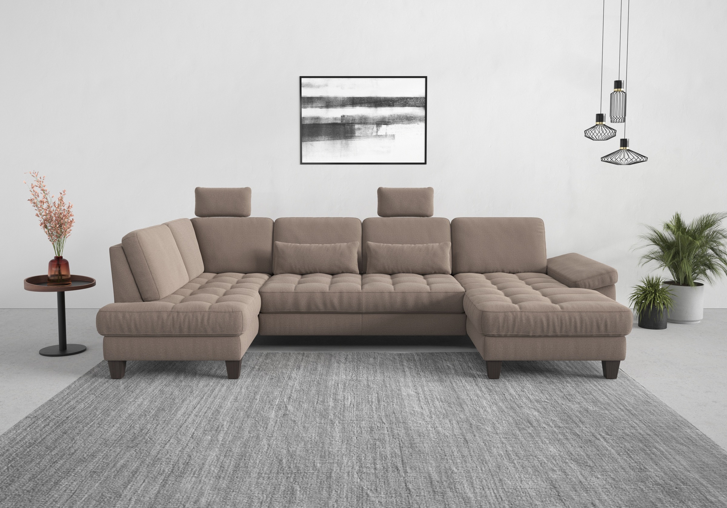 sit&more Wohnlandschaft »Westham U-Form«, wahlweise mit Bettfunktion, Bettkasten, Sitztiefenverstellung