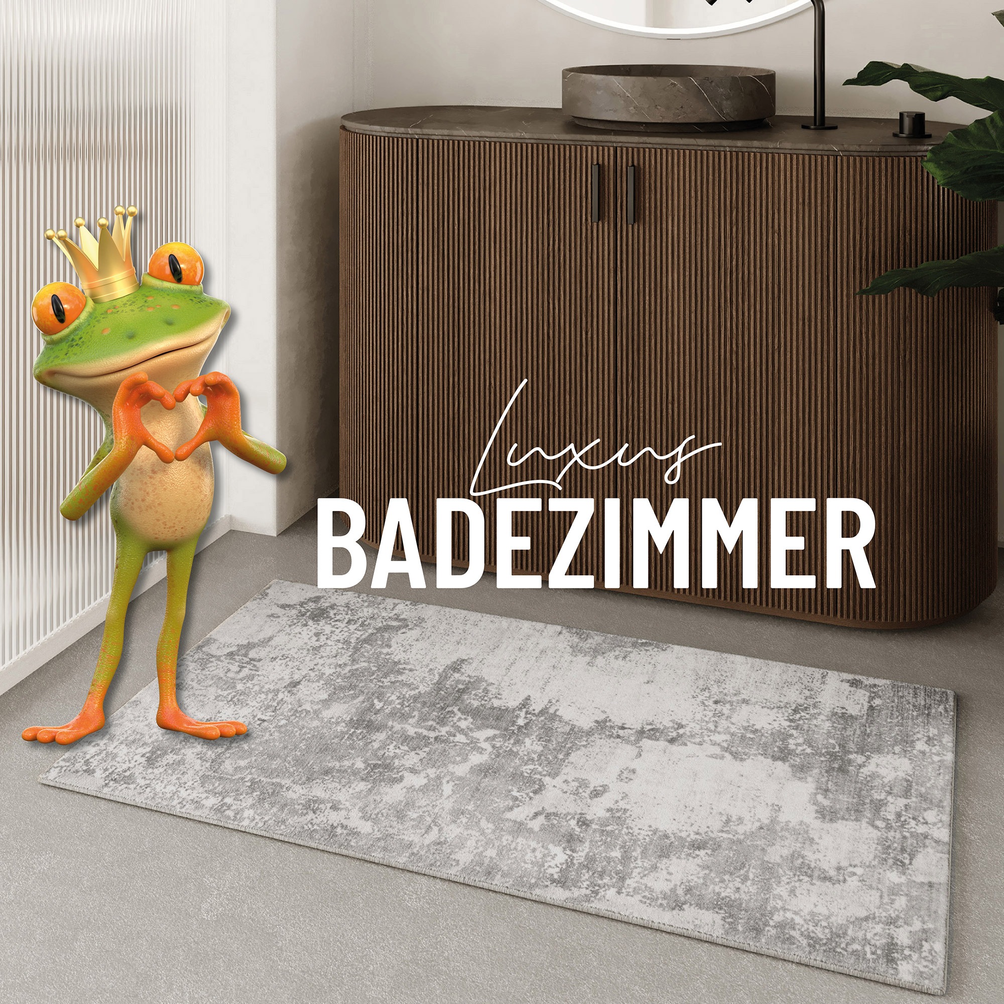 Wecon home Badematte »Samu« Höhe 5 mm Marmor Design, waschbar, rutschfest, günstig online kaufen