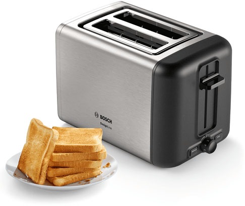 BOSCH Toaster »TAT3P420DE DesignLine Edelstahl«, 2 kurze Schlitze, 820 W im  Online-Shop bestellen