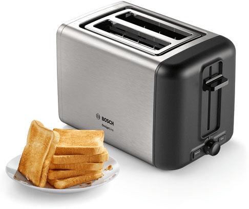 BOSCH Toaster »TAT3P420DE DesignLine Edelstahl«, 2 kurze Schlitze, 820 W