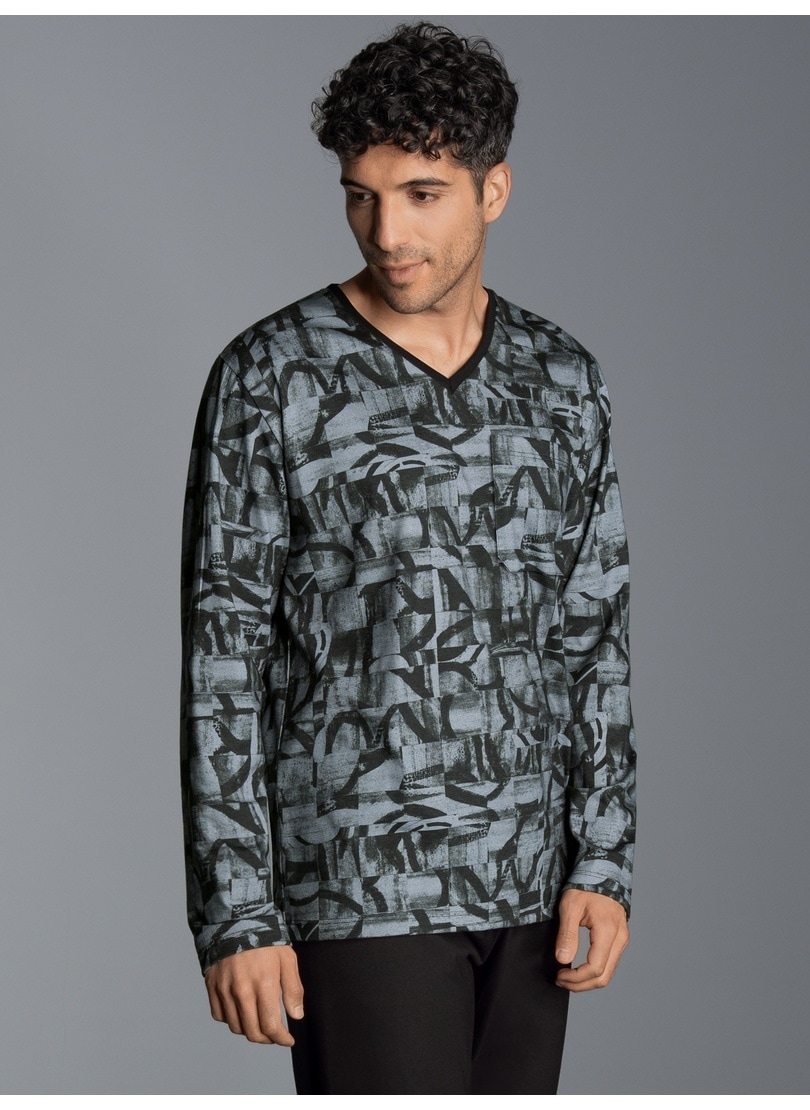 Trigema Schlafanzug »TRIGEMA Pyjama-Oberteil mit kunstvollem Allover-Print«, (1 tlg.)