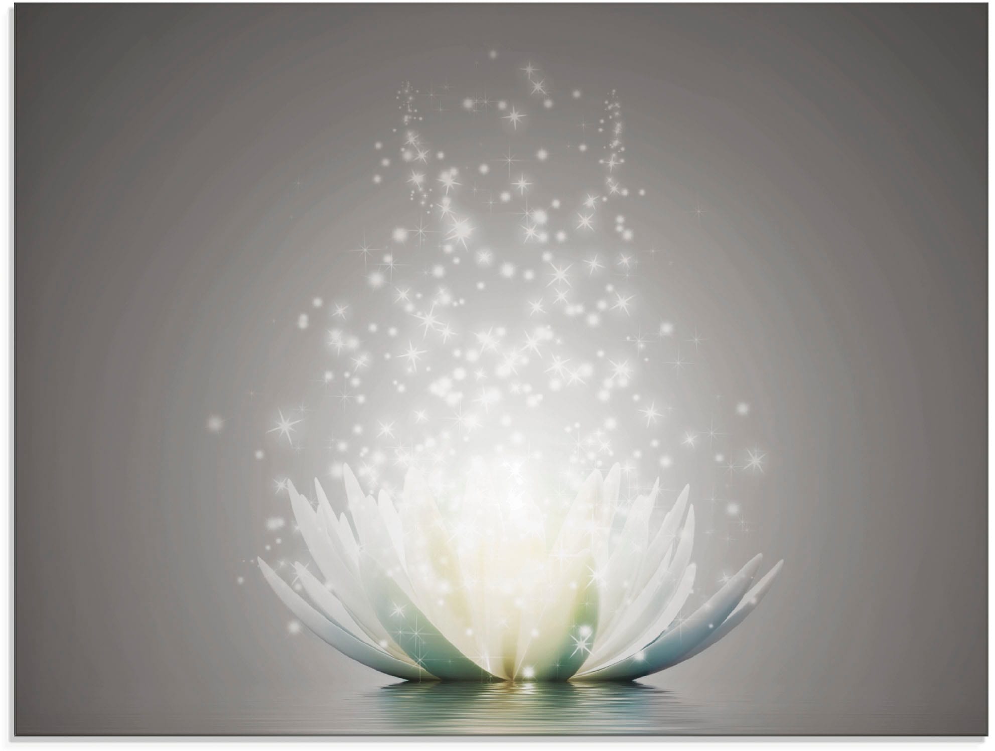 Artland Glasbild »Magie der Lotus-Blume«, Blumen, (1 St.), in verschiedenen Größen