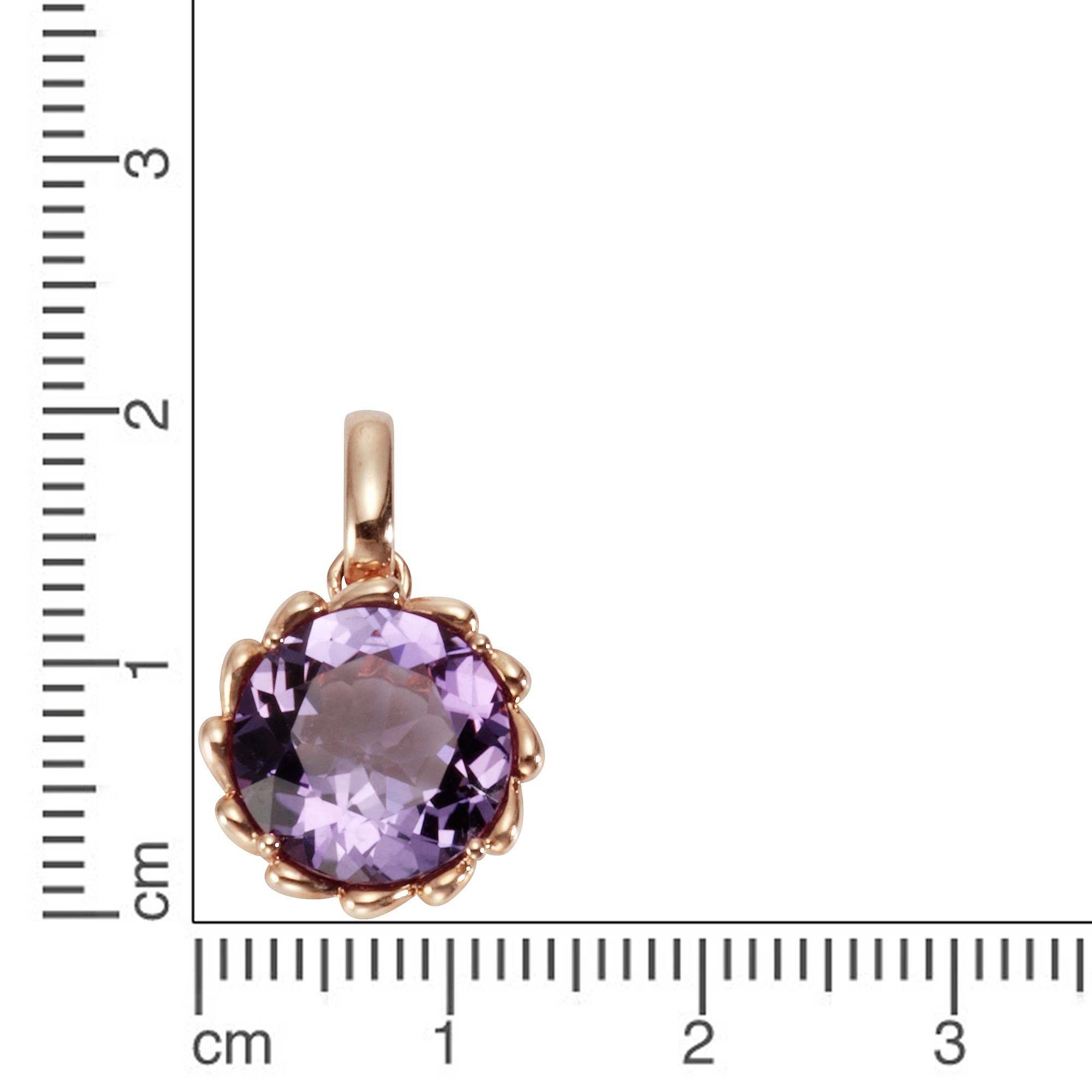 Orolino Kettenanhänger »585 Rosé-Gold mit echtem Amethyst 11mm« ()