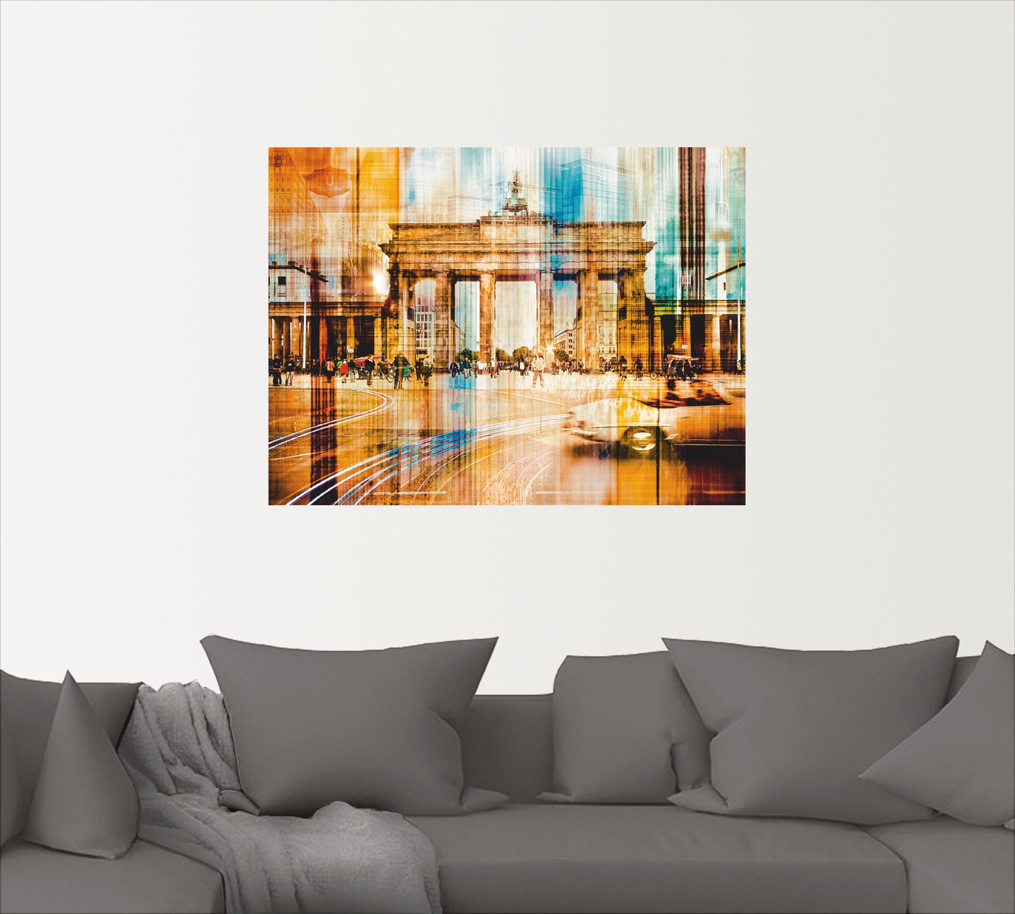 Artland Wandbild »Berlin Skyline II«, Gebäude, (1 St.), als Leinwandbild, Wandaufkleber oder Poster in versch. Größen