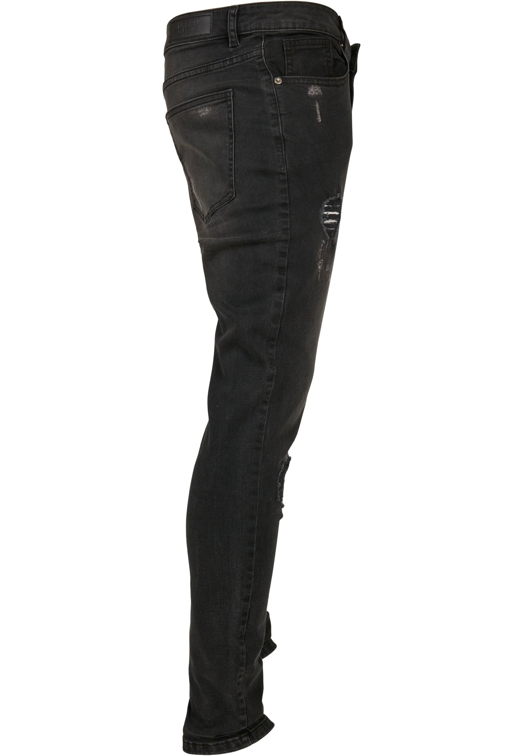 URBAN CLASSICS Bequeme Jeans »Urban Classics Herren Heavy Destroyed Slim Fit Jeans« 1 Stk.