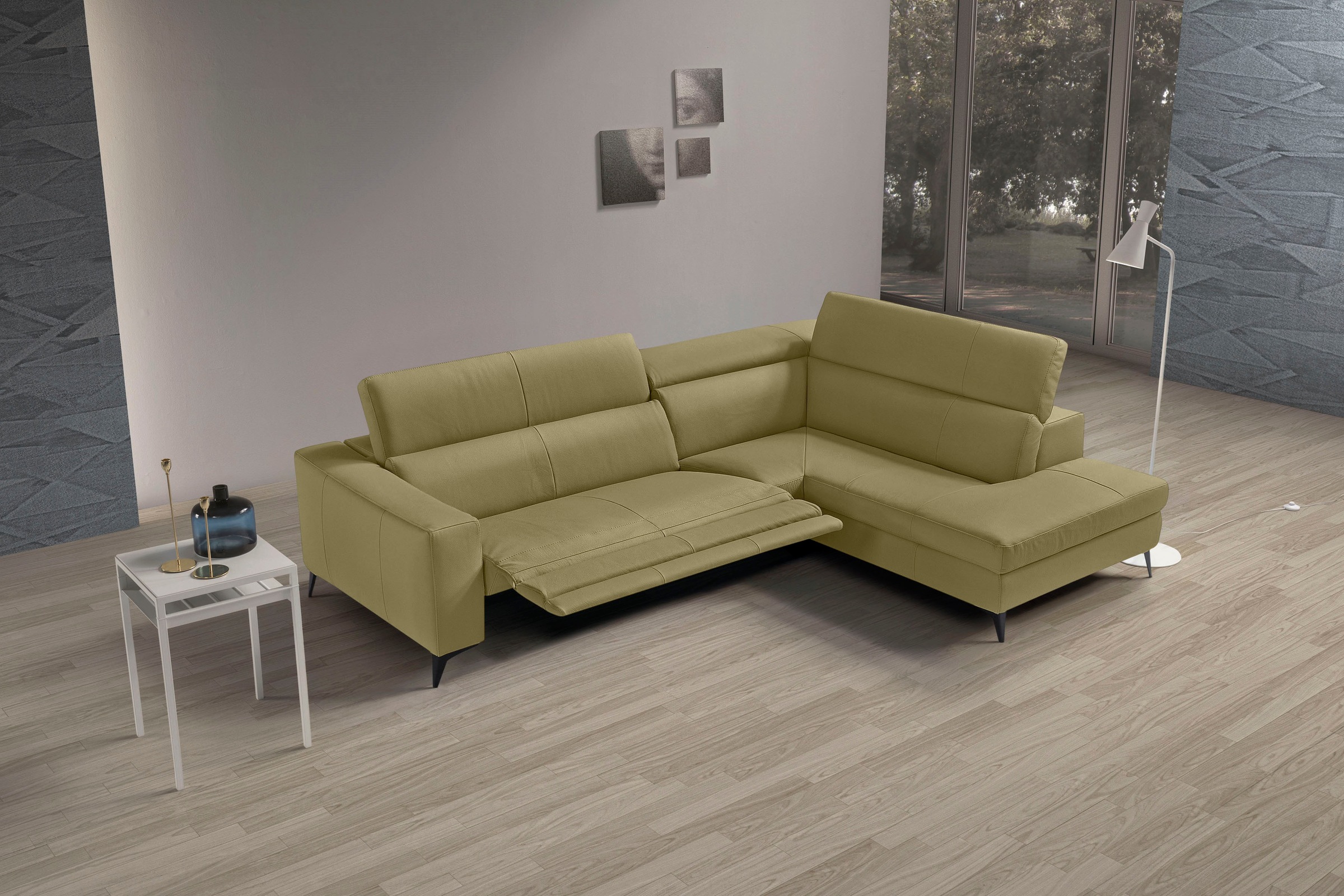 Egoitaliano Ecksofa »Edith, Designsofa mit hohem Sitzkomfort, L-Form«, inkl günstig online kaufen