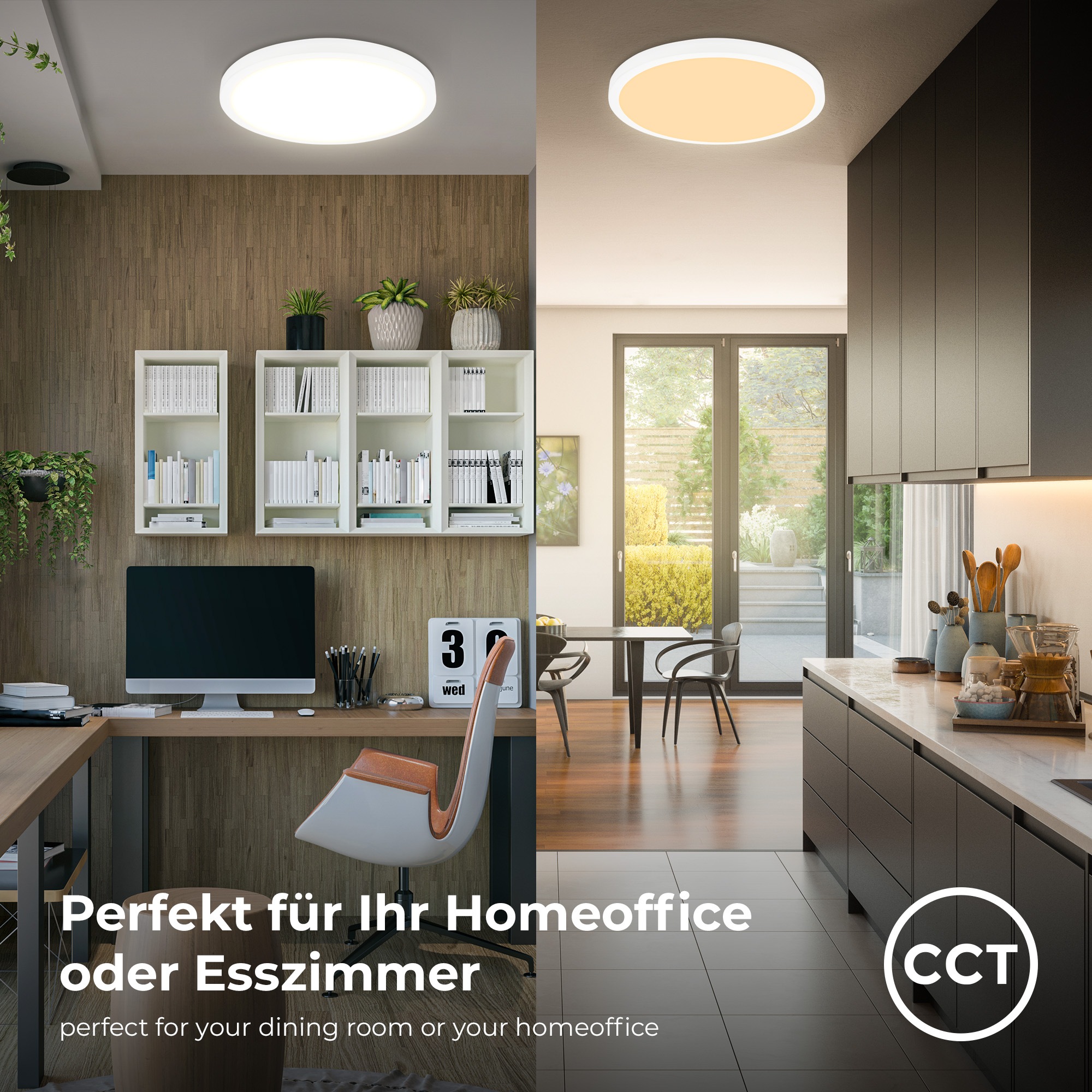B.K.Licht LED Deckenleuchte »WiFi CCT LED Deckenleuchte mit App-Steuerung«, günstig online kaufen