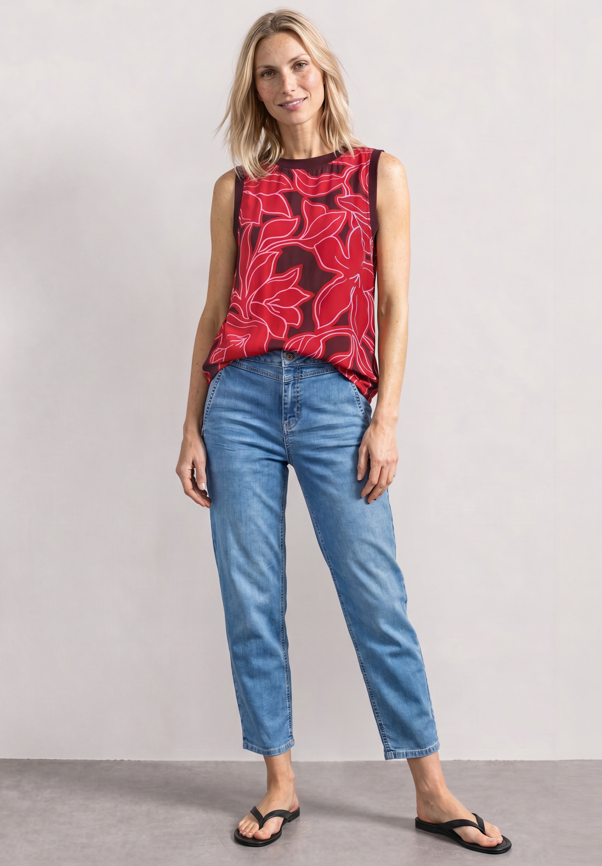 STREET ONE Blusentop Sommertop mit floralem Muster