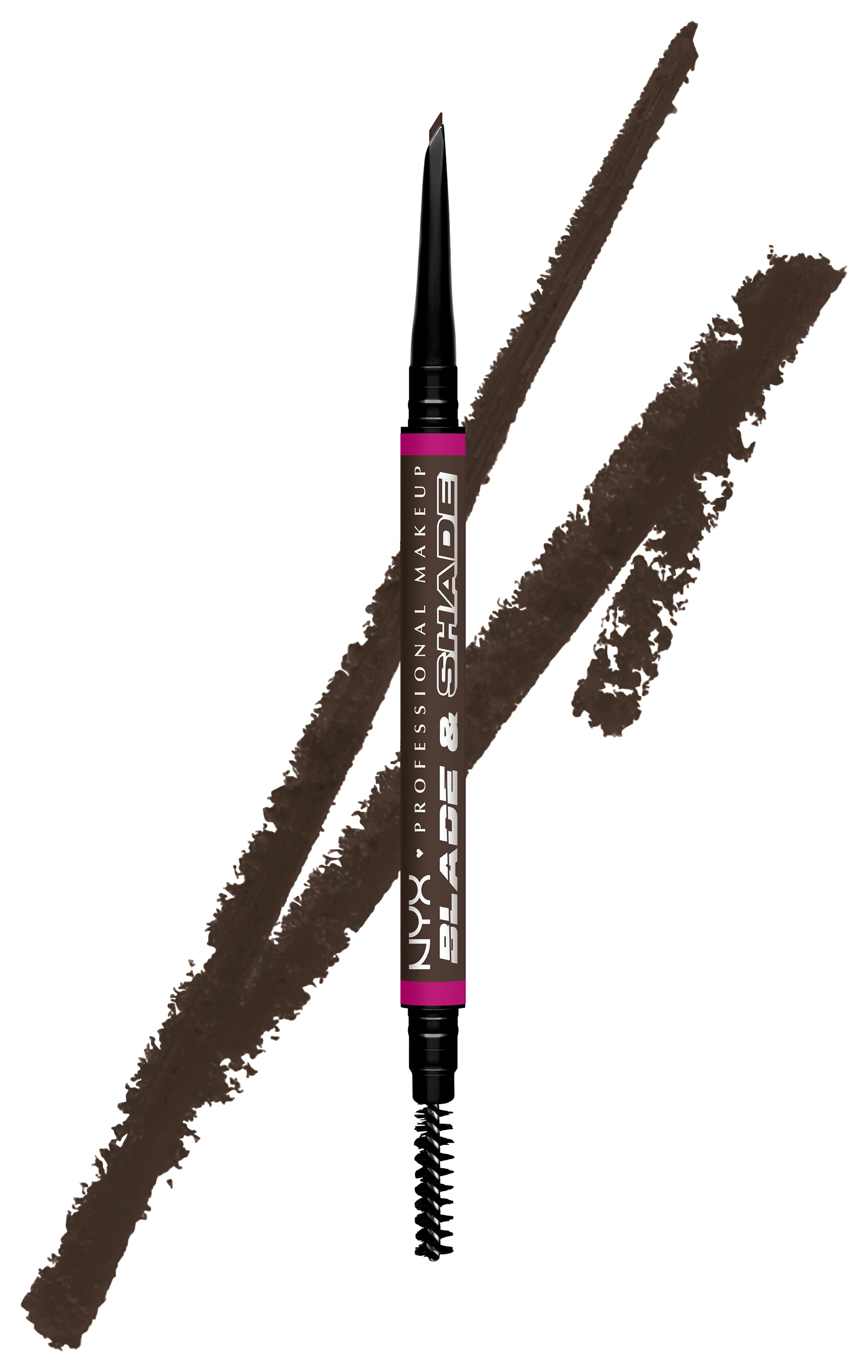 NYX PROFESSIONAL MAKEUP Augenbrauenpflege »BLADE & SHADE NANO AUGENBRAUENSTIFT« zweiseitige Spitze, integrierte Bürste, wischfest.