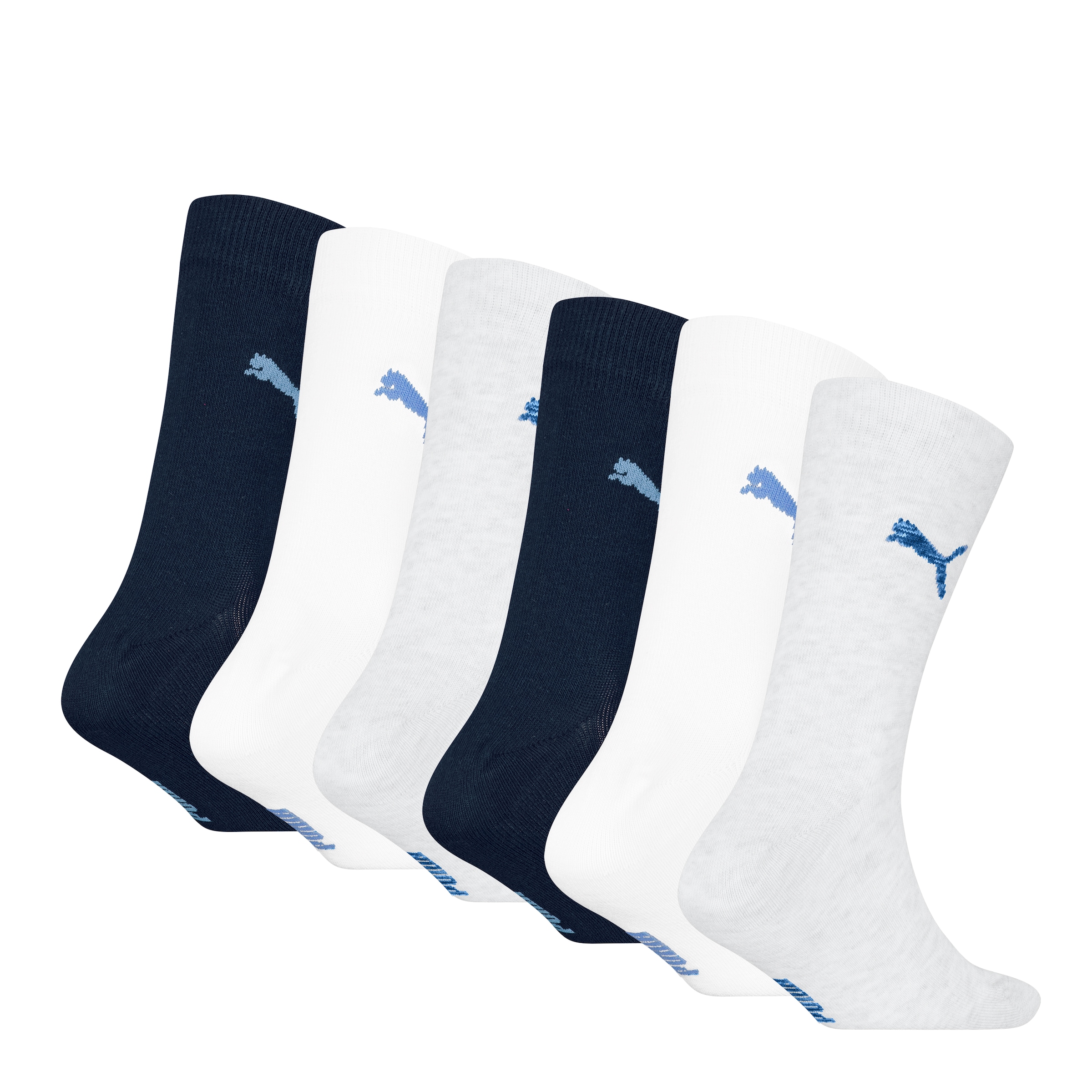 PUMA Socken »PUMA KIDS EASY RIDER 6P ECOM«, (6 Paar), Sportsocken, Rippenbündchen, Logo