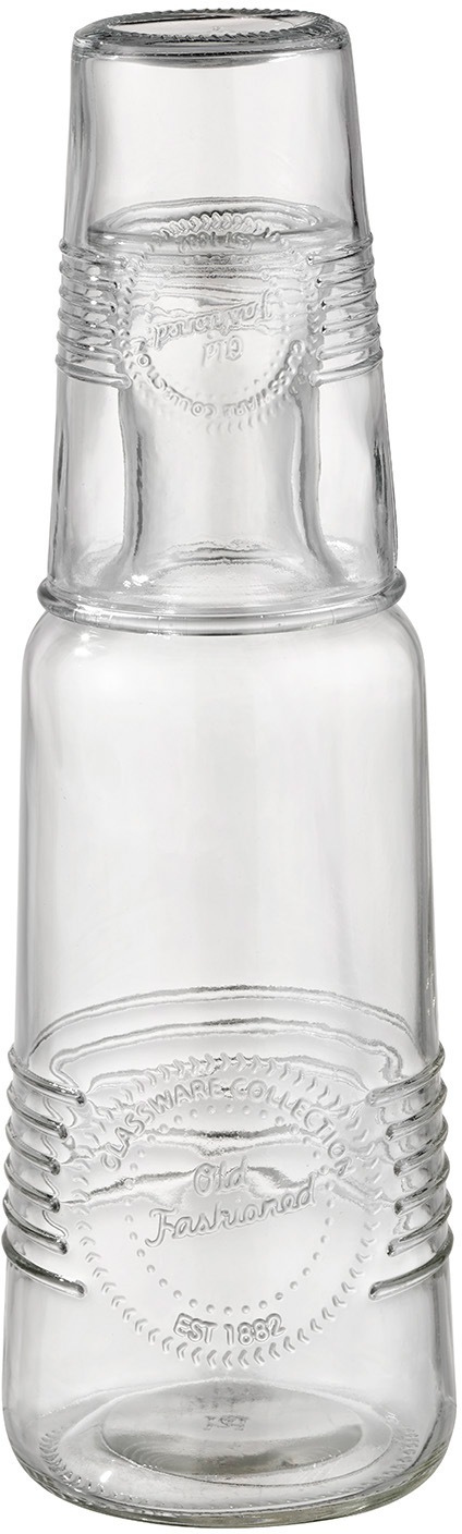 APS Karaffe »OLD FASHIONED«, (Set, 2 tlg.), Glas, 1 Liter Fassungsvermögen, Inkusive 1x 300 ml Glas
