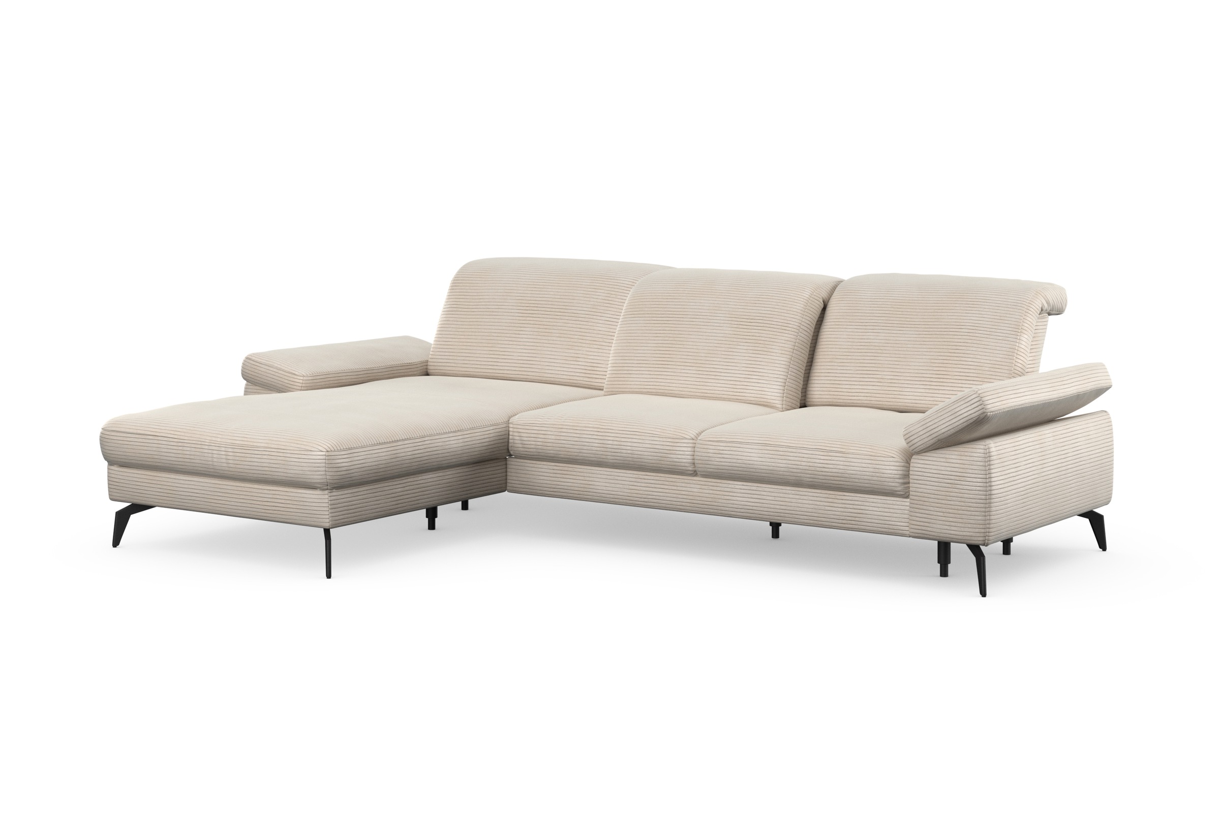 sit&more Ecksofa »Cabana L-Form«, Recamiere, wahlweise mit Sitztiefen-, Armlehnen- und Kopfteilfunktion