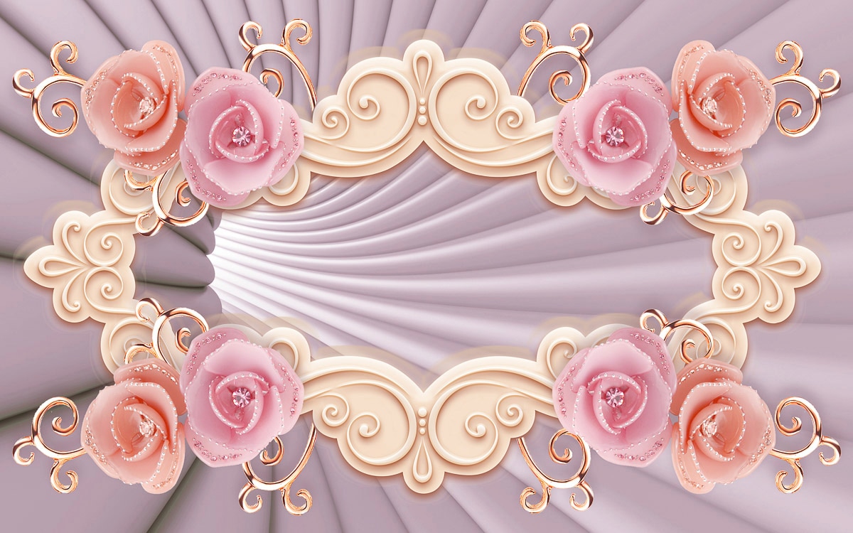 Papermoon Fototapete »Muster mit Blumen« günstig online kaufen