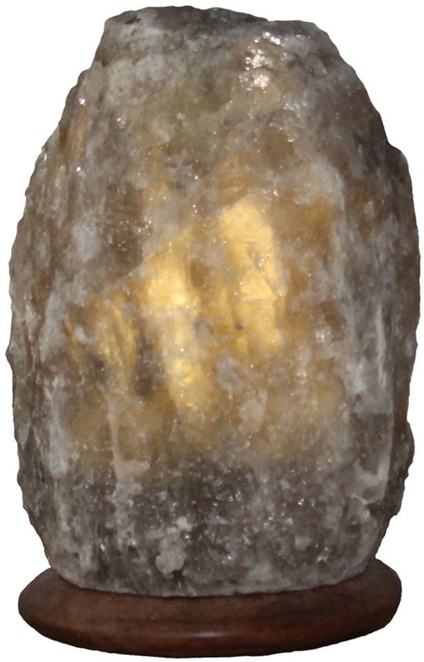 Home affaire Salzkristall-Tischlampe »Sclassin«, Handgefertigt - jeder Stein ein Unikat, H: ca.18 cm, ca.2-3 kg