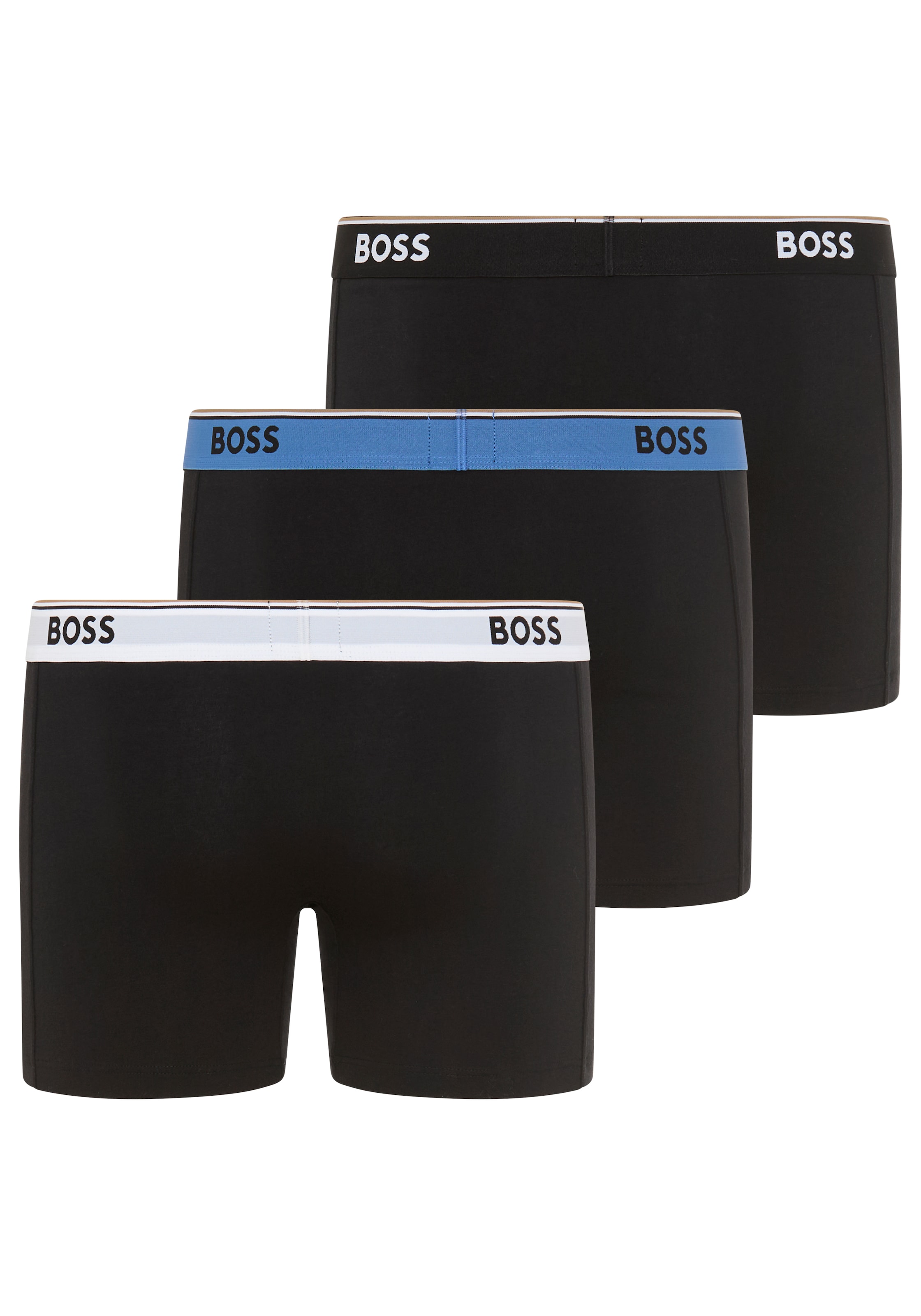 BOSS Boxershorts Packung, 3 Stk. aus bequemer Stretch-Baumwolle, körpernah, mittlere Bundhöhe