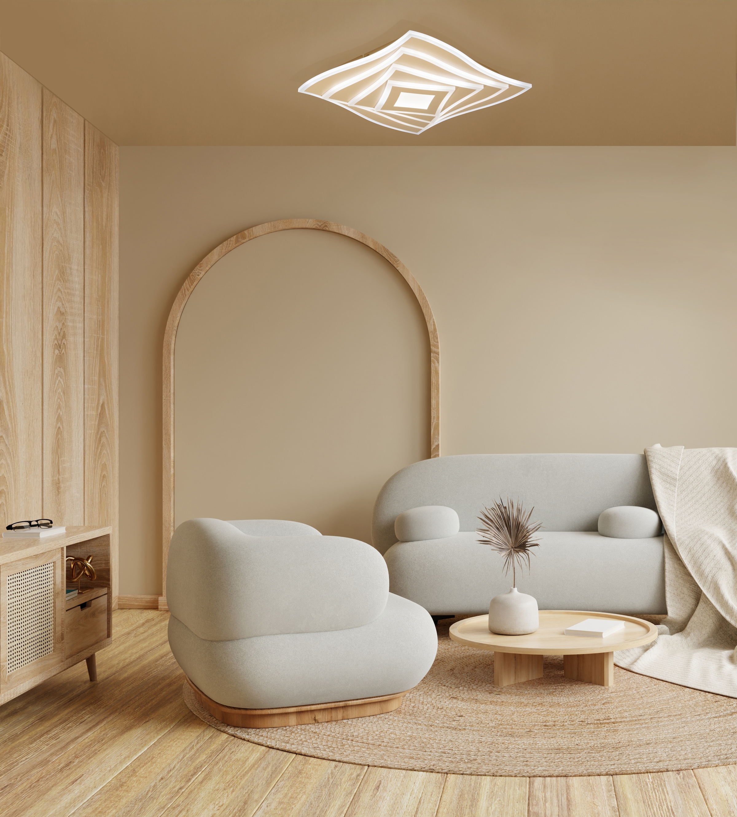 FISCHER & HONSEL Deckenleuchte »Hero« LED-Board 1 Stk. Farbtemperatur stufenlos einstellbar