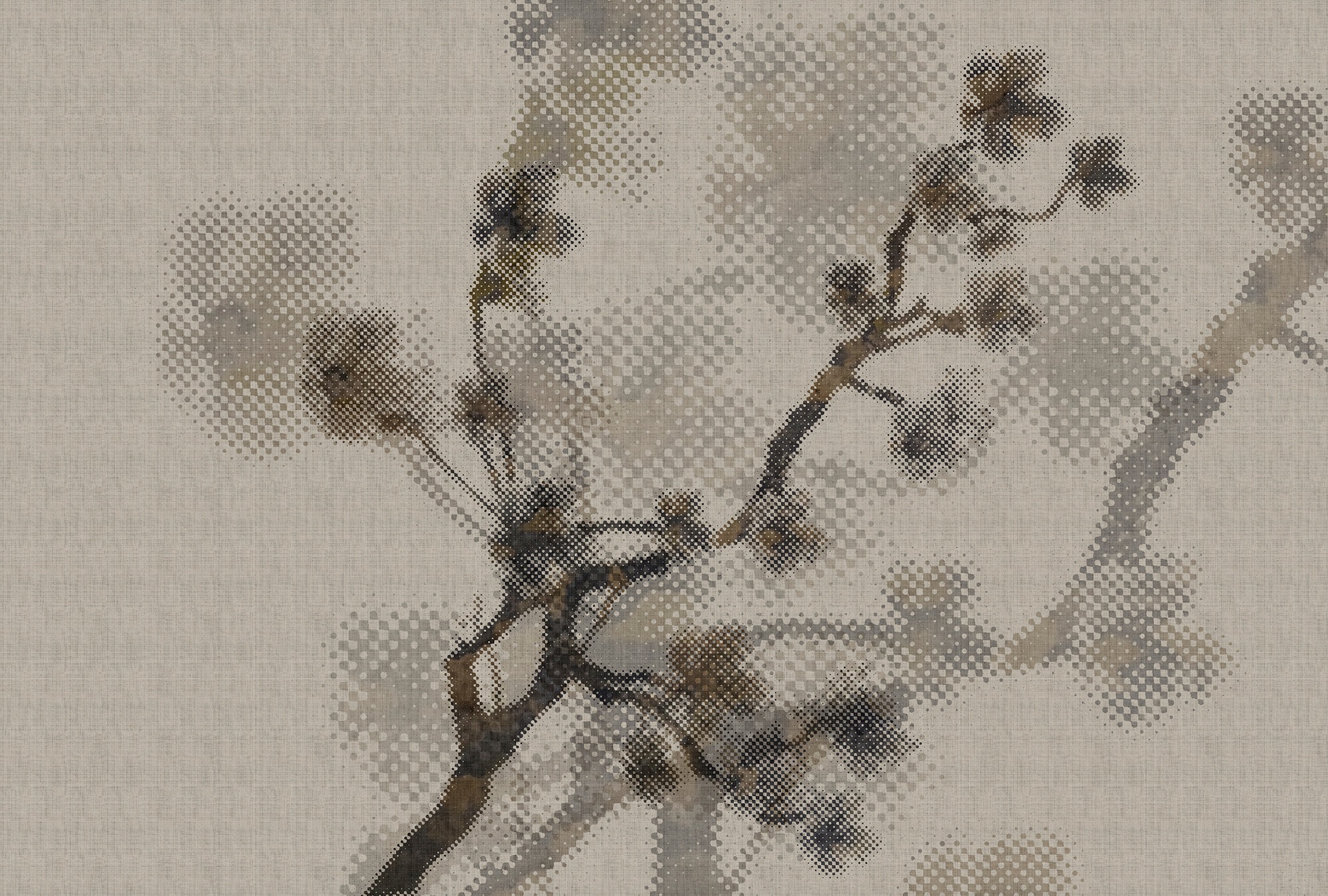 living walls Fototapete »Walls by Patel Twigs 1« glatt Vlies, Wand, Schräge günstig online kaufen