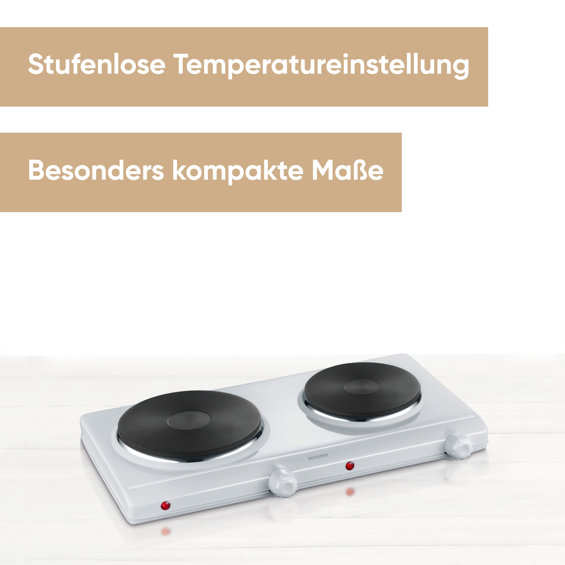 Severin Doppelkochplatte »DK 1042« 2 unabhängige Kochplatten, Kontrollleuchte, hitzebeständige Lackierung