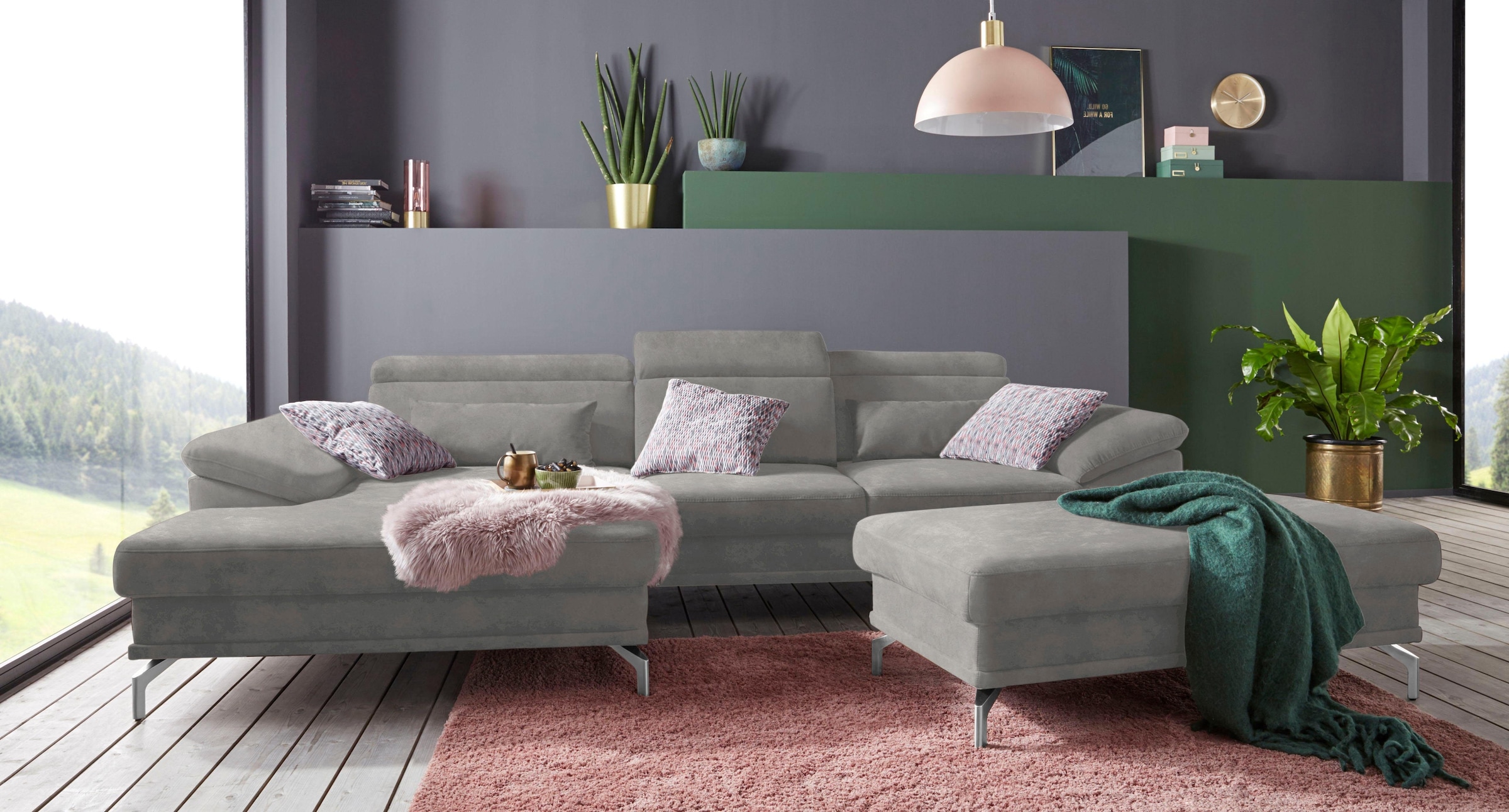sit&more Ecksofa »Scorpio L-Form«, inklusive Sitztiefenverstellung, wahlweise mit Kopfverstellung