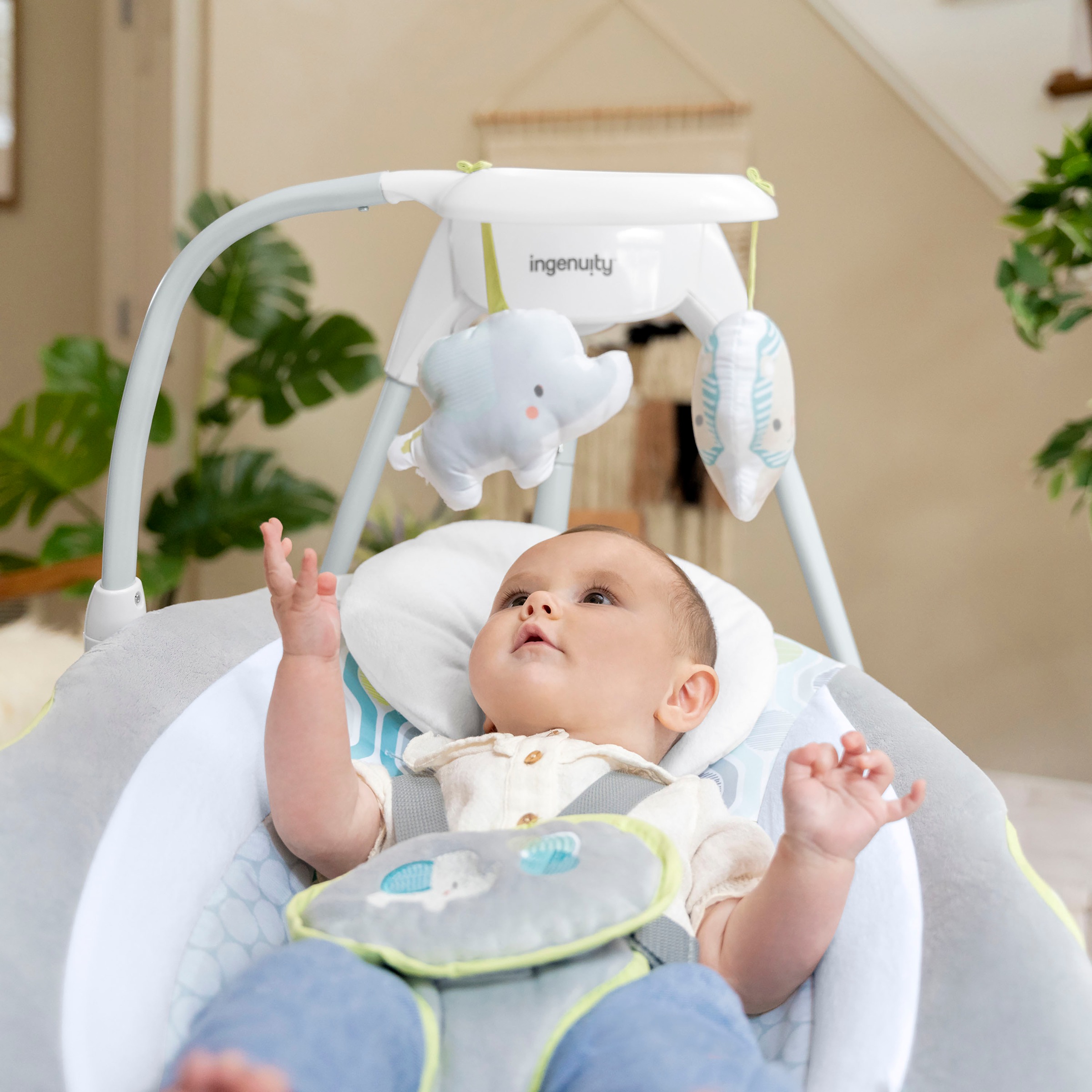 ingenuity Babywippe »SimpleComfort Compact Soothing Swing - Everston«, mit Sound-Effekt